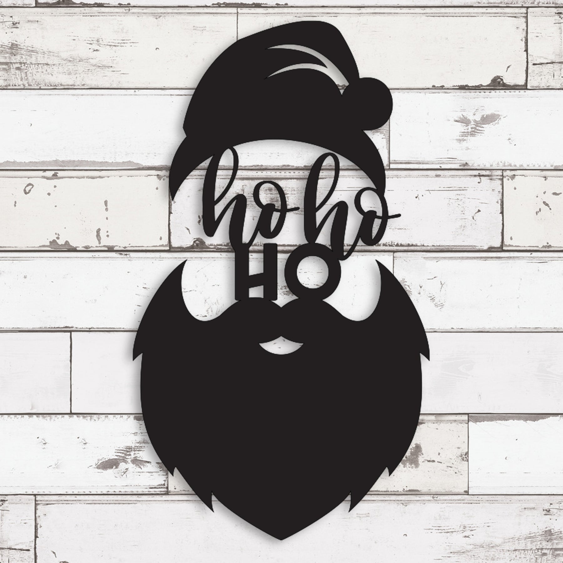 Ho Ho Ho Santa Beard Metal Wall Decor