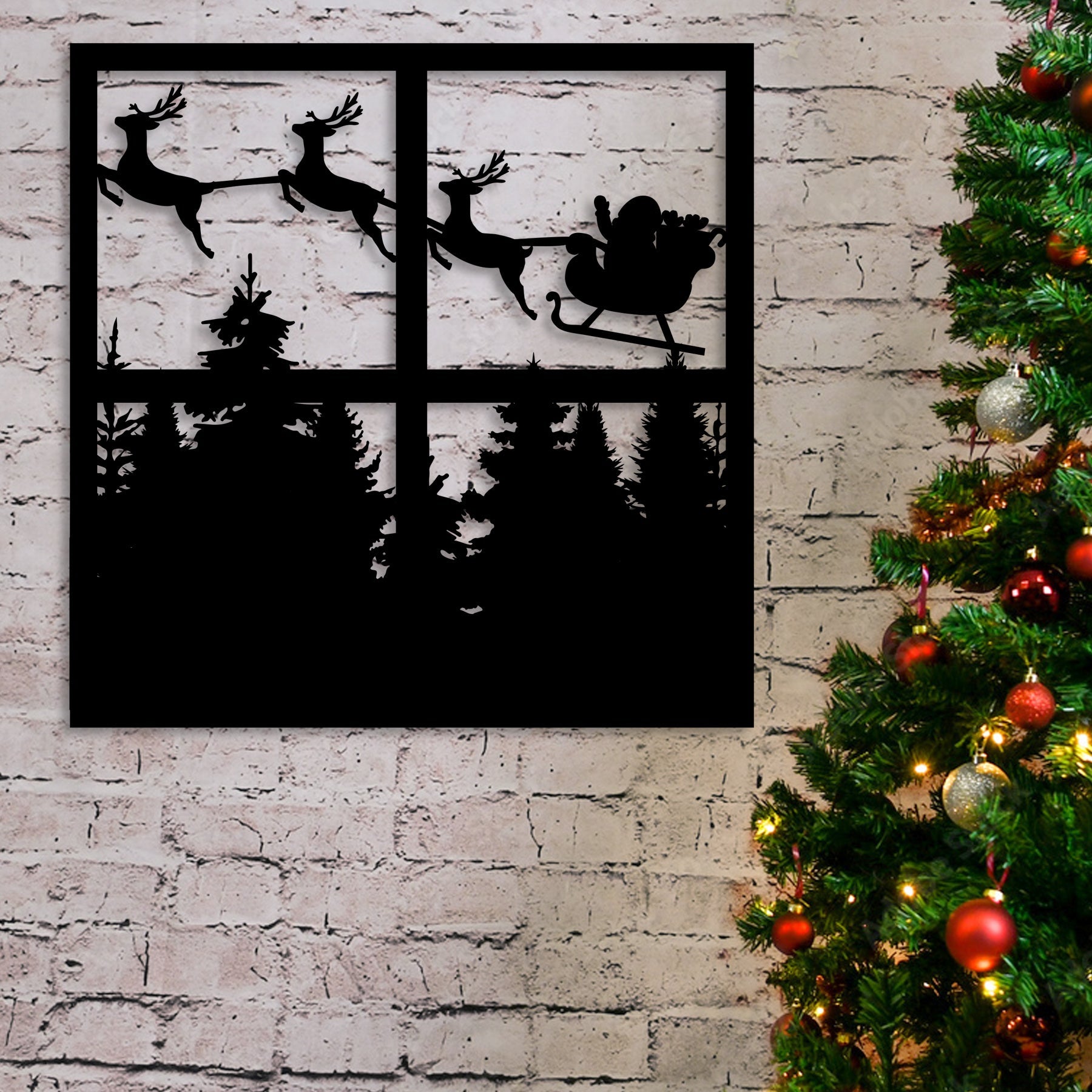Christmas Window Scene