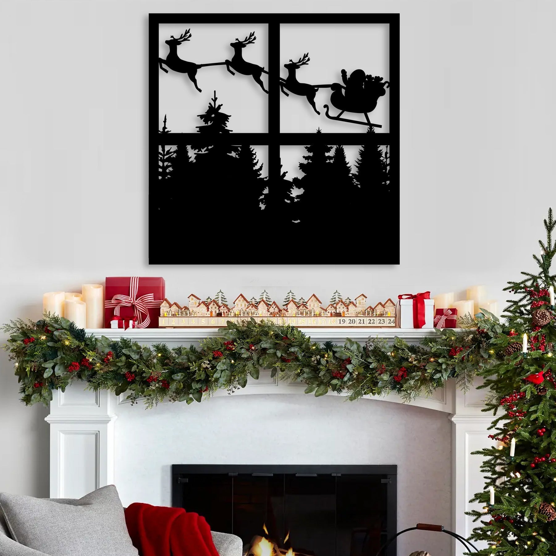 Christmas Window Scene