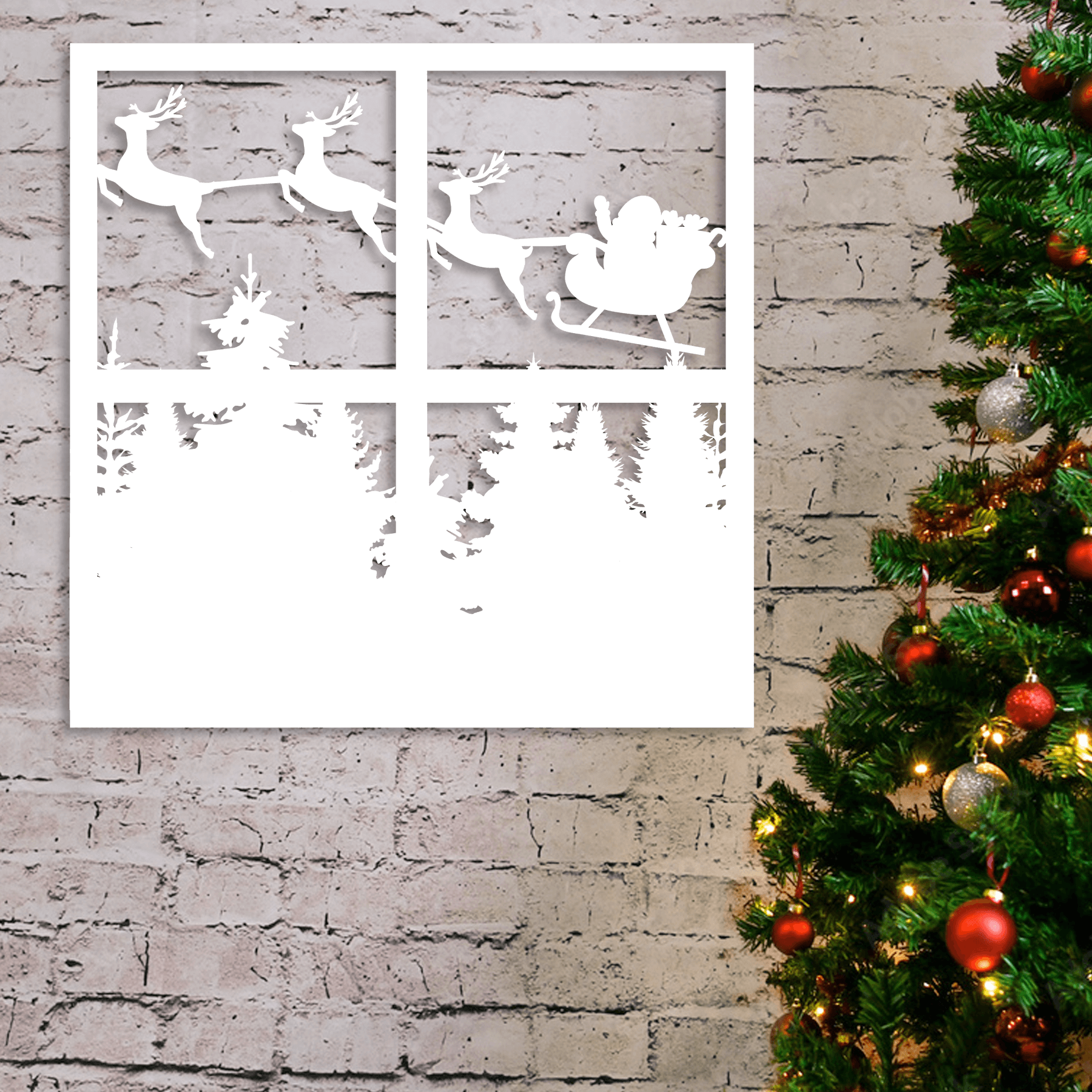 Christmas Window Scene