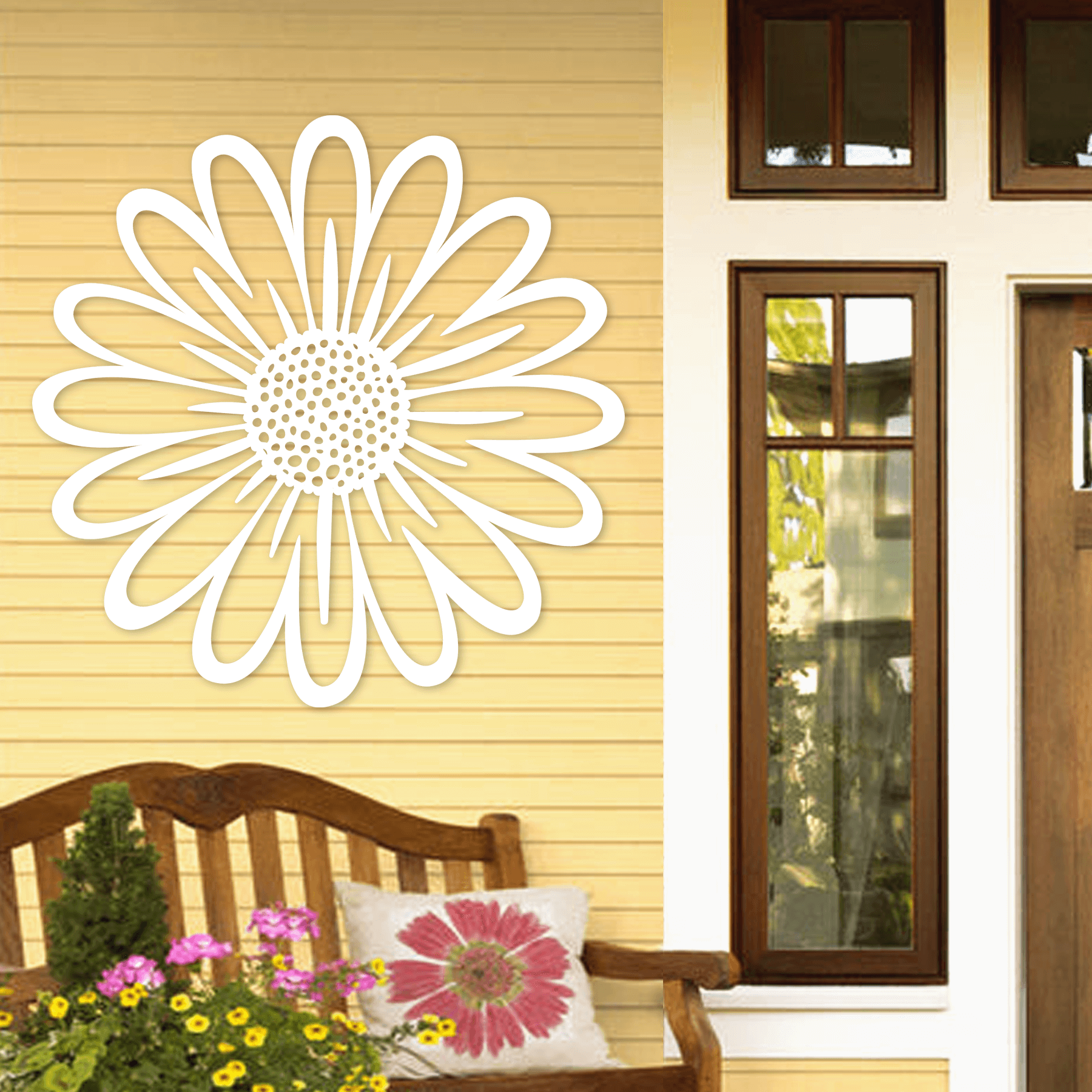 Daisy Flower Metal Wall Art