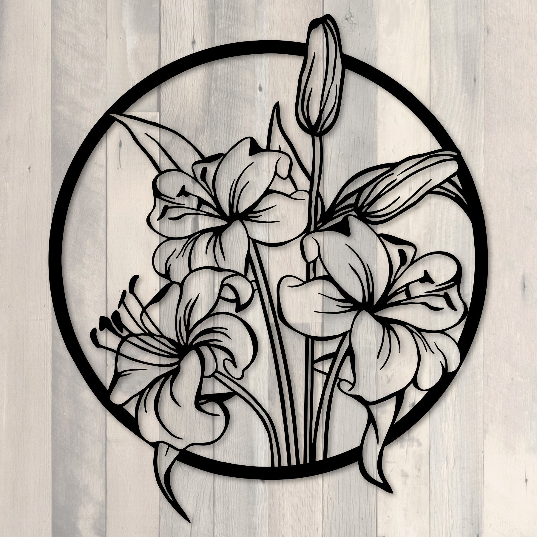 Daylilies Metal Wall Art