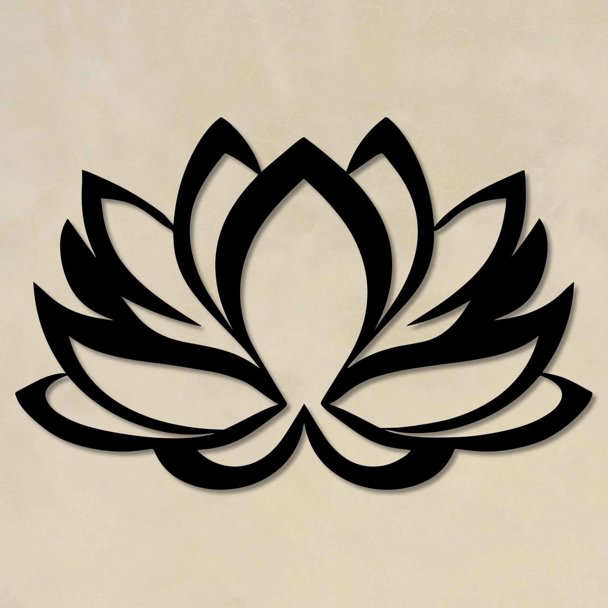 Lotus Flower Metal Wall Decor
