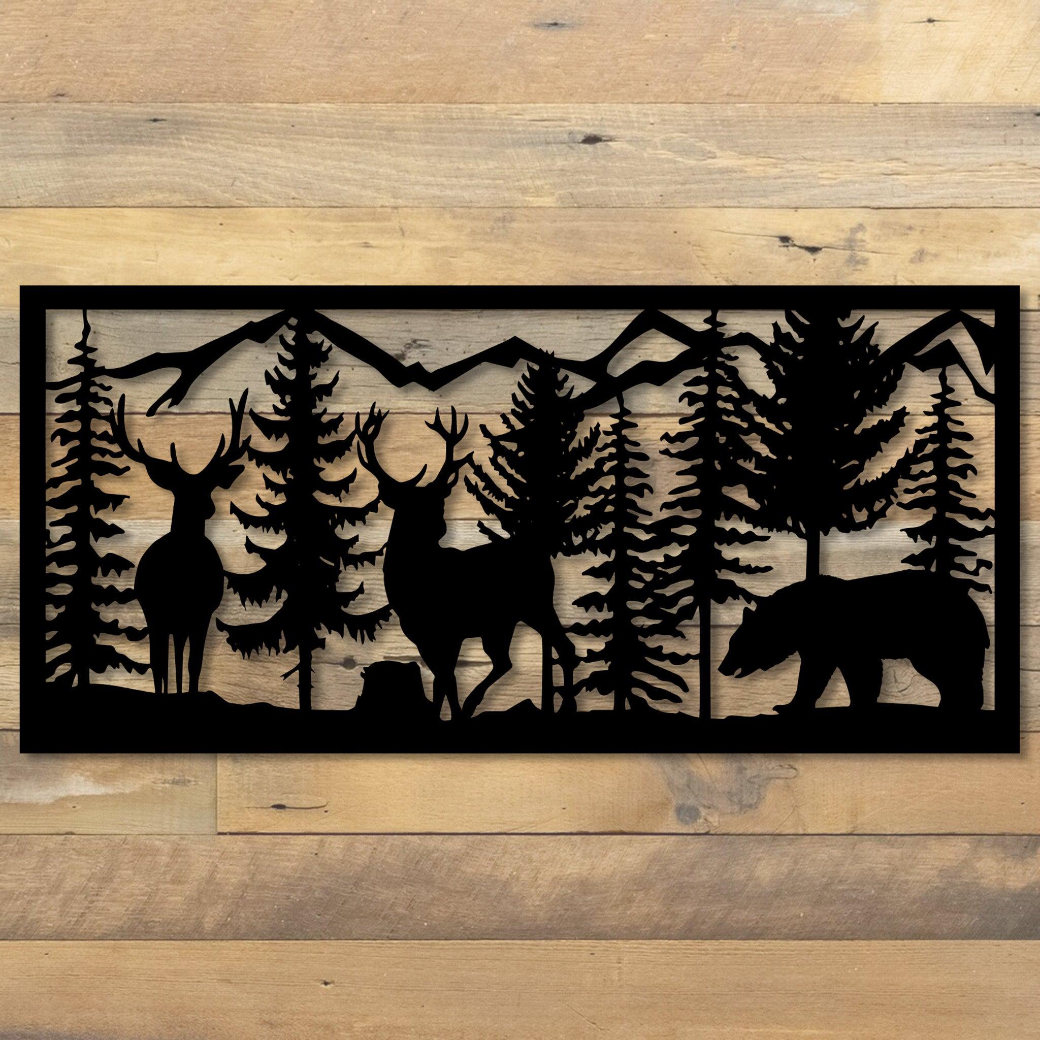 Deer & Bear Nature Wall Art