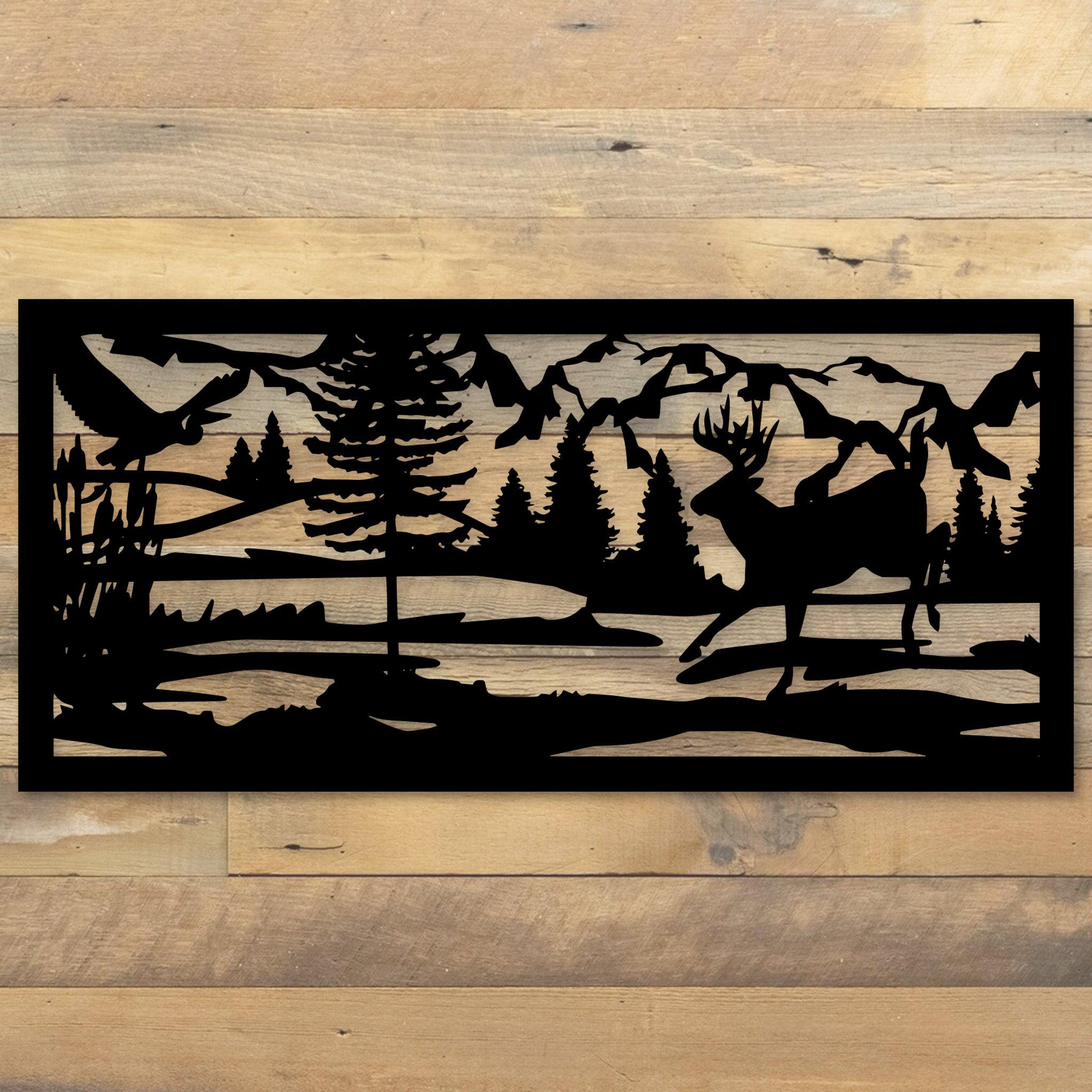 Deer & Meadow Decorative Panel