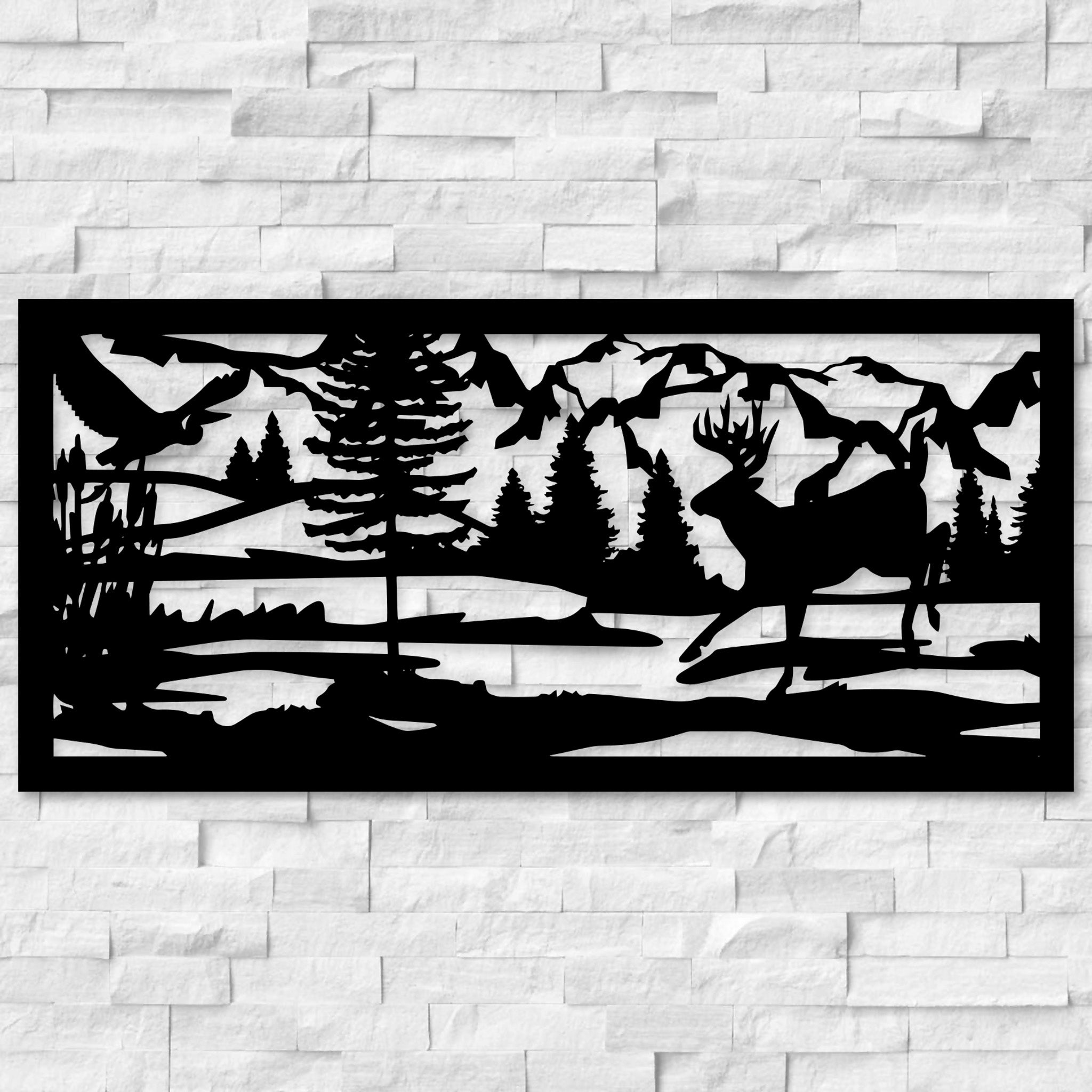 Deer & Meadow Decorative Panel