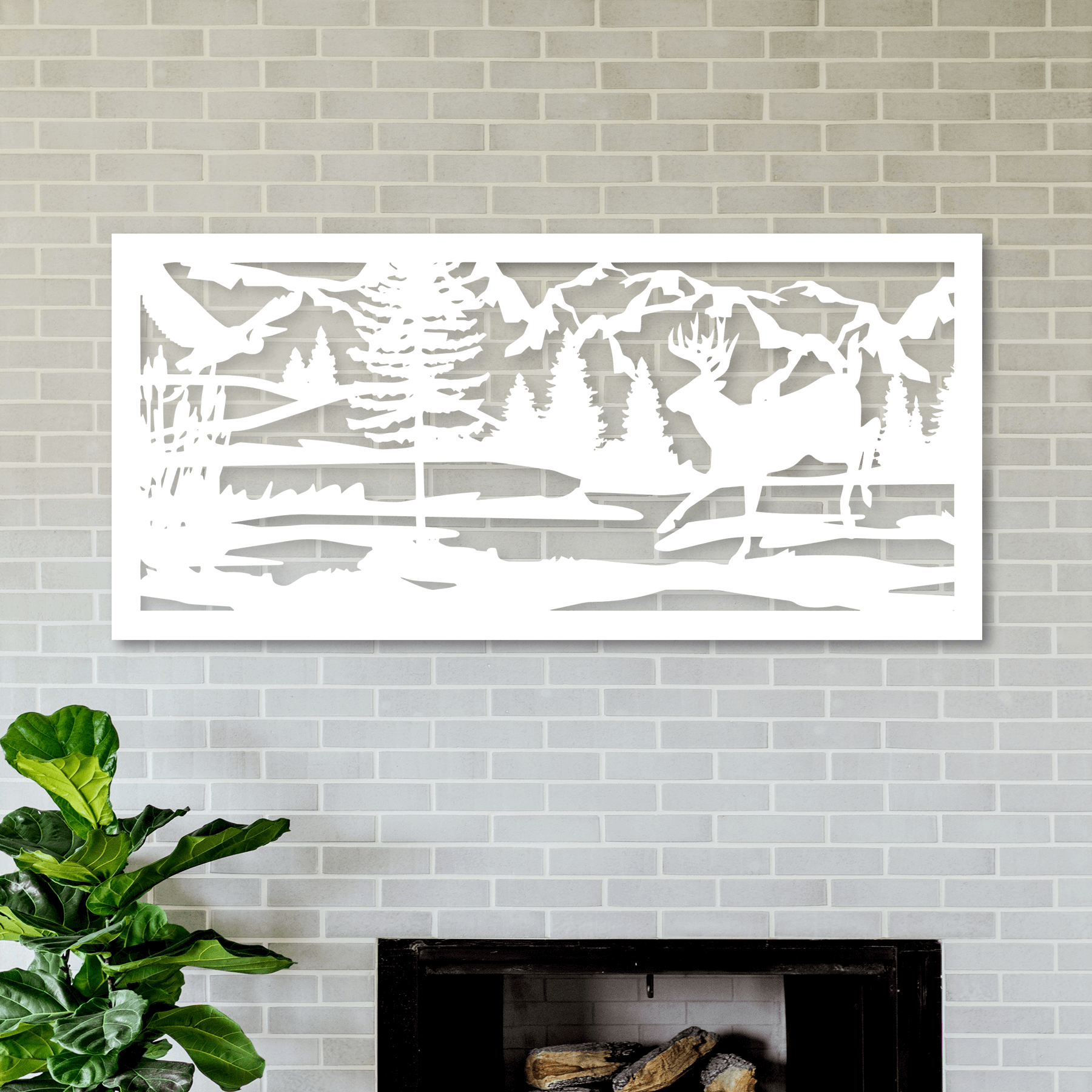 Deer & Meadow Decorative Panel