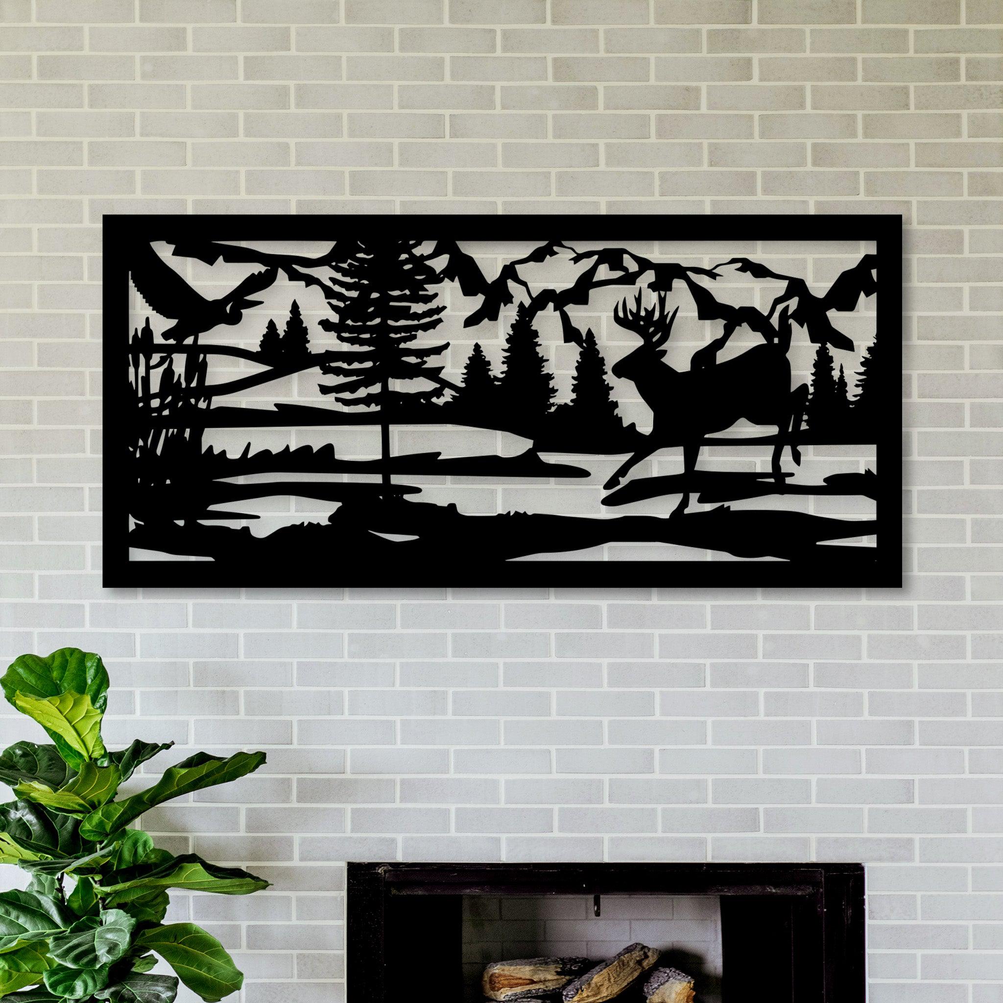 Deer & Meadow Decorative Panel