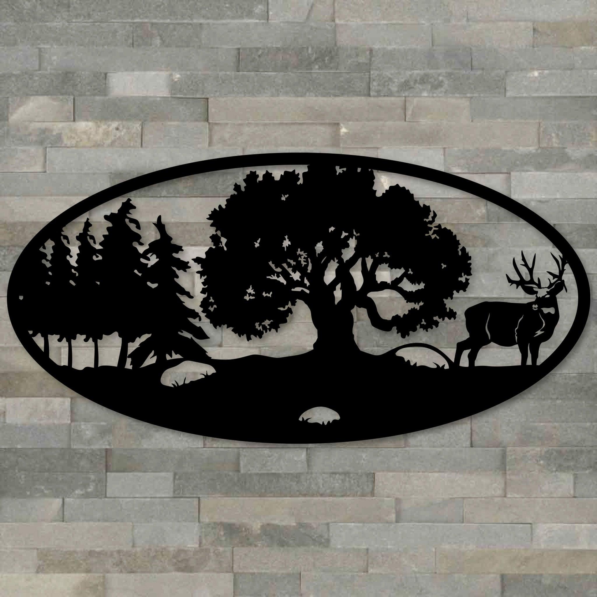 Elk & Deer Outdoors Metal Wall Art