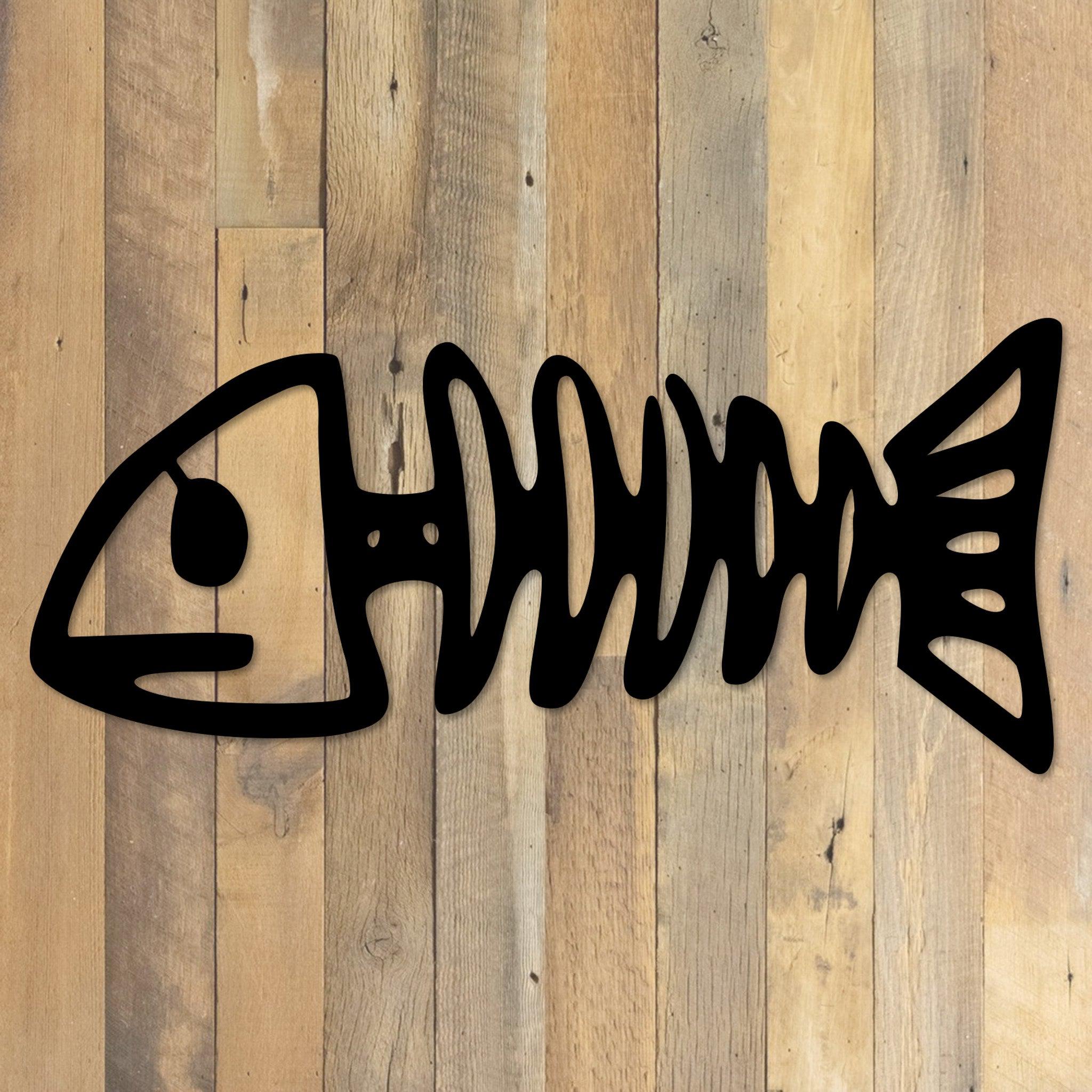 Metal Fishbones Wall Art