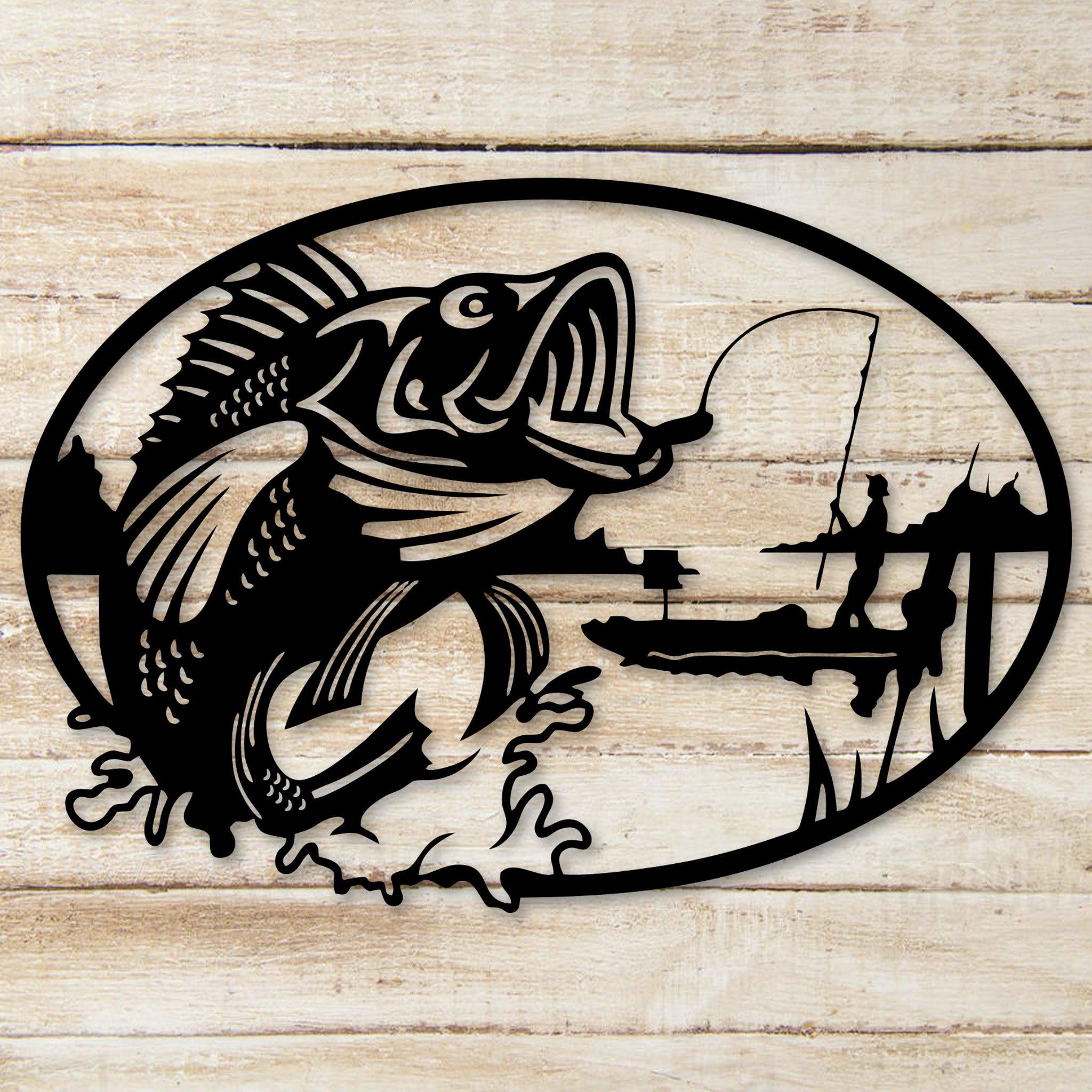 Metal Fishing Wall Art