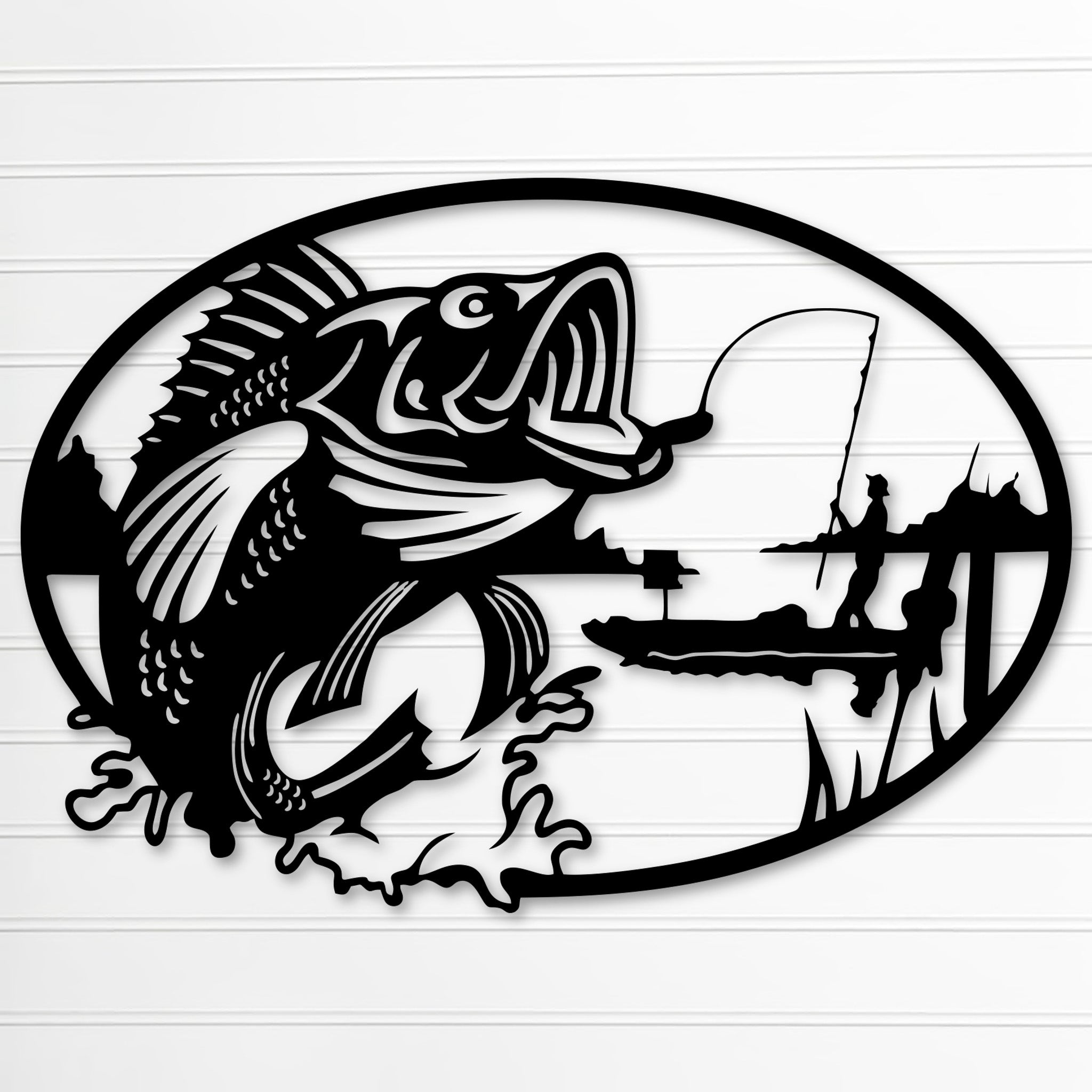 Metal Fishing Wall Art