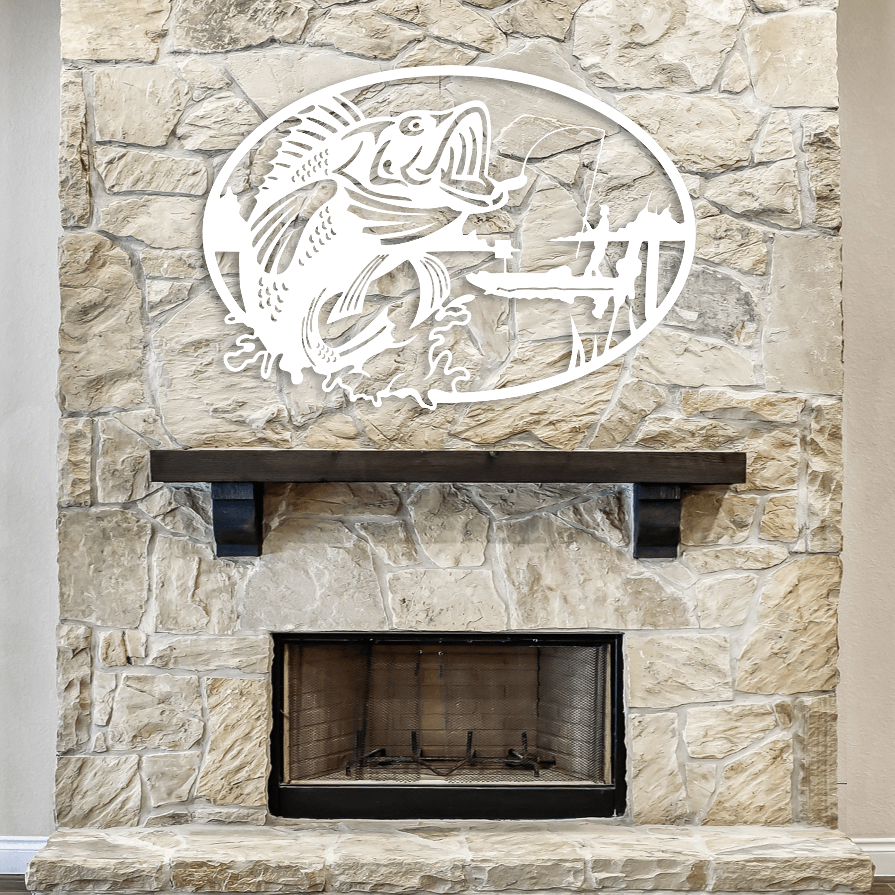 Metal Fishing Wall Art