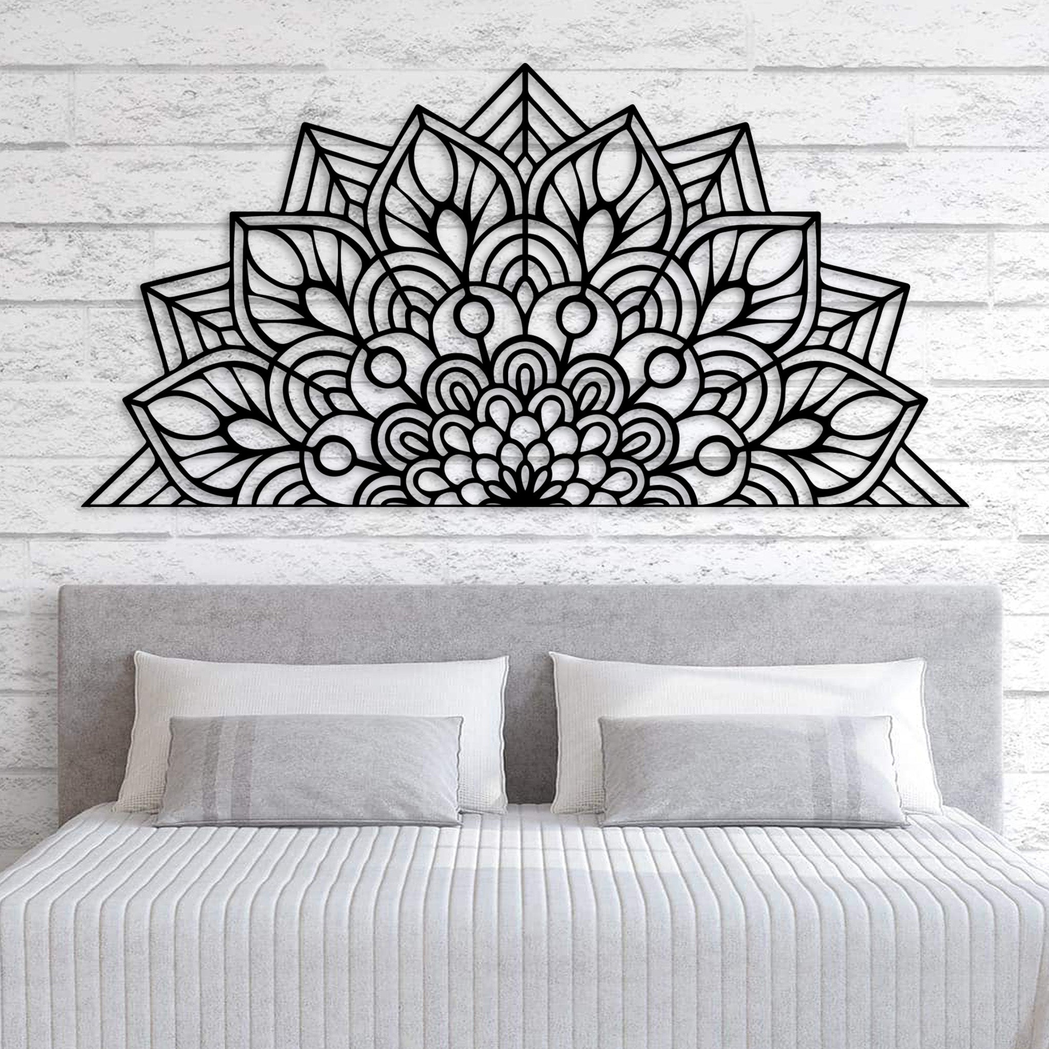 Mandala Half Metal Wall Art
