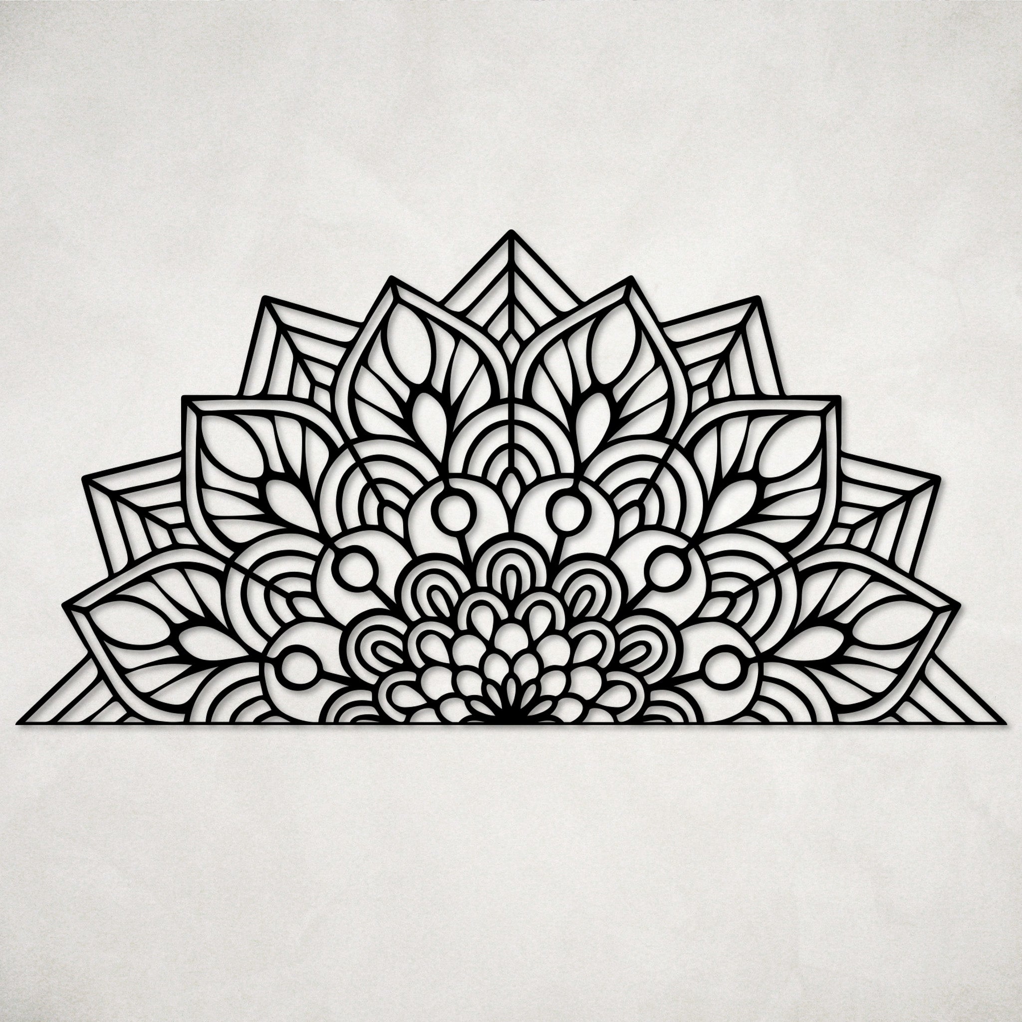 Mandala Half Metal Wall Art