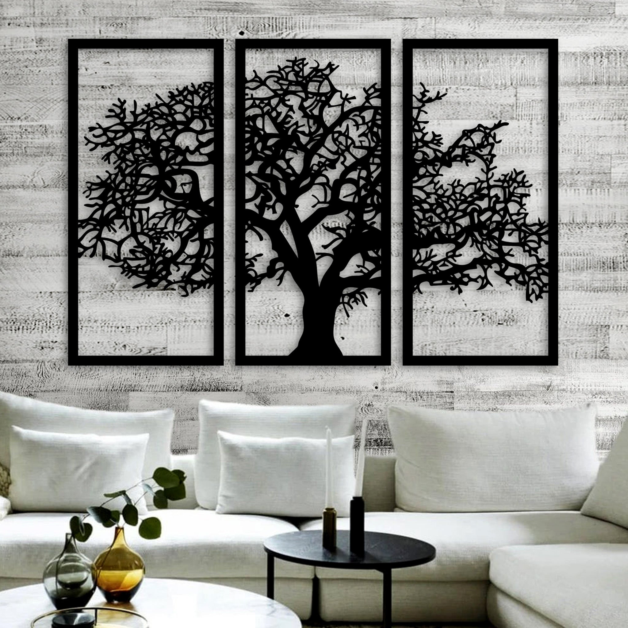 Tree Panels Metal Wall Art