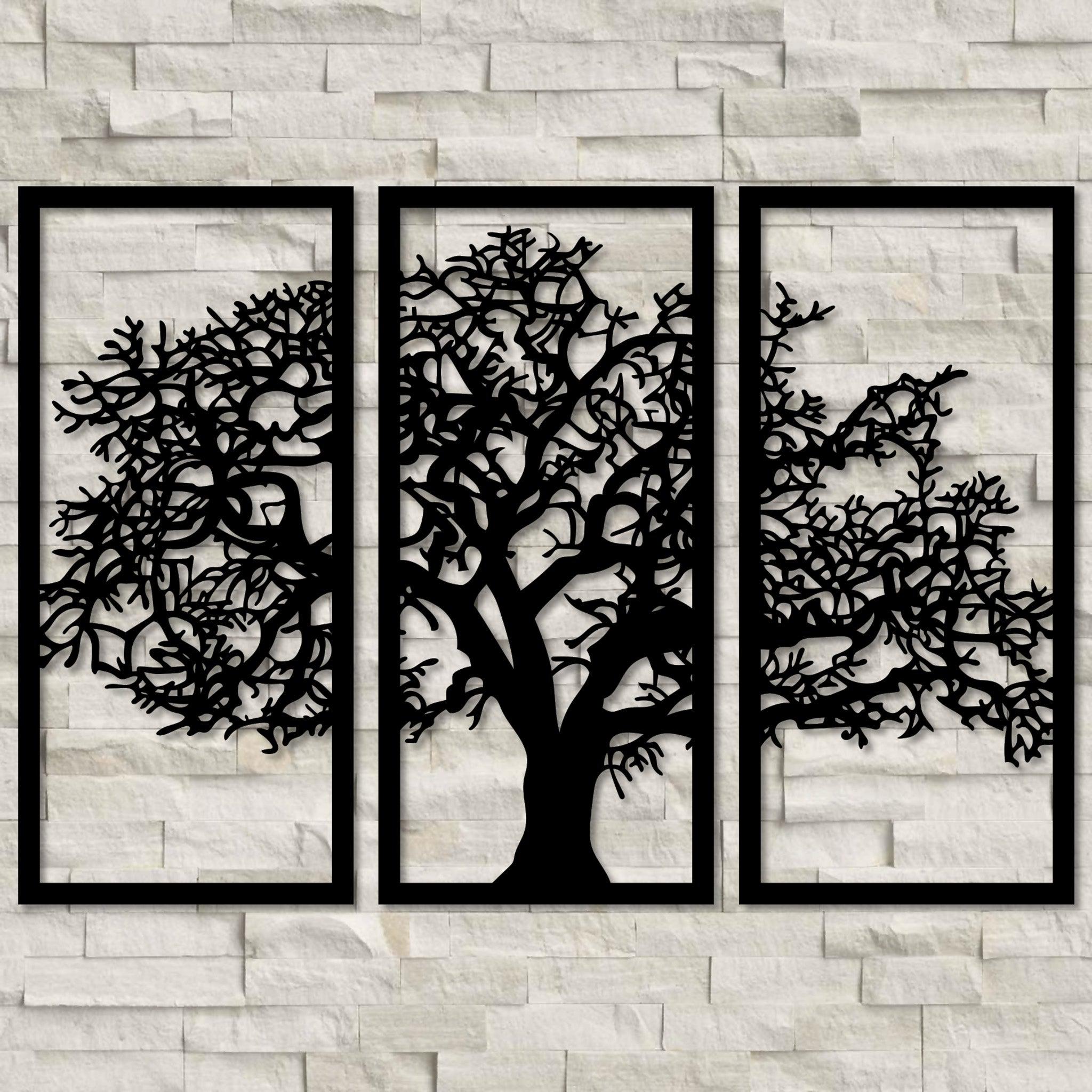 Tree Panels Metal Wall Art