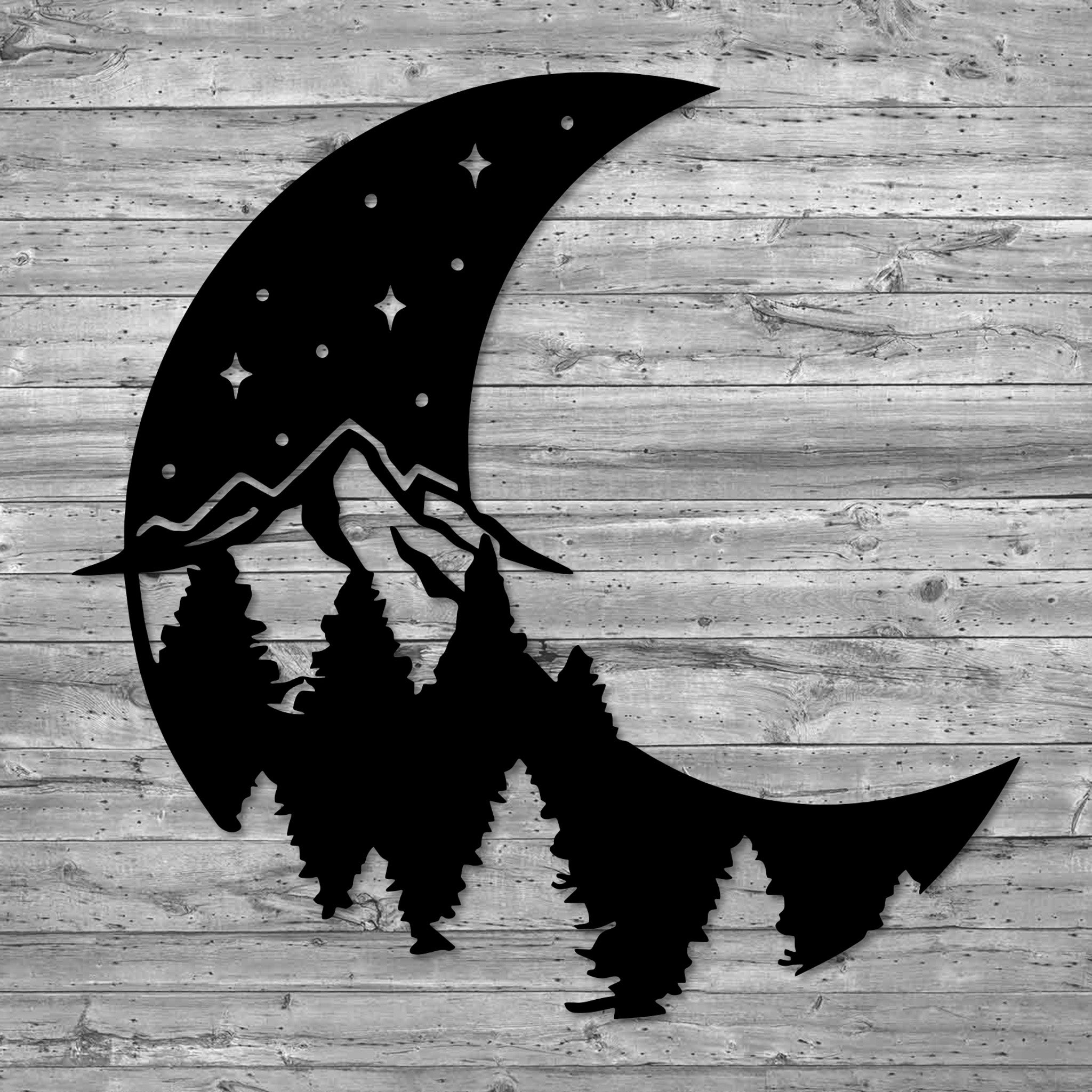 Moon Nightscape Metal Wall Art