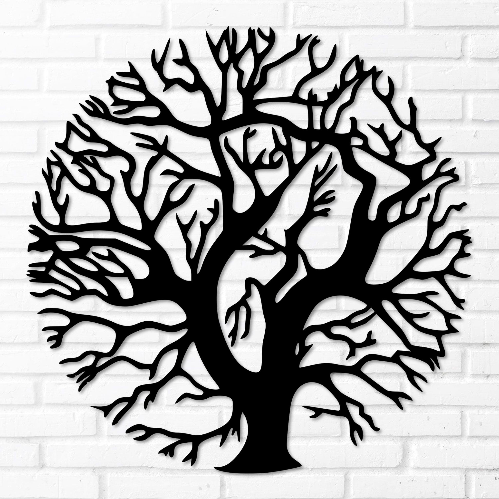 Round Tree Metal Wall Decor
