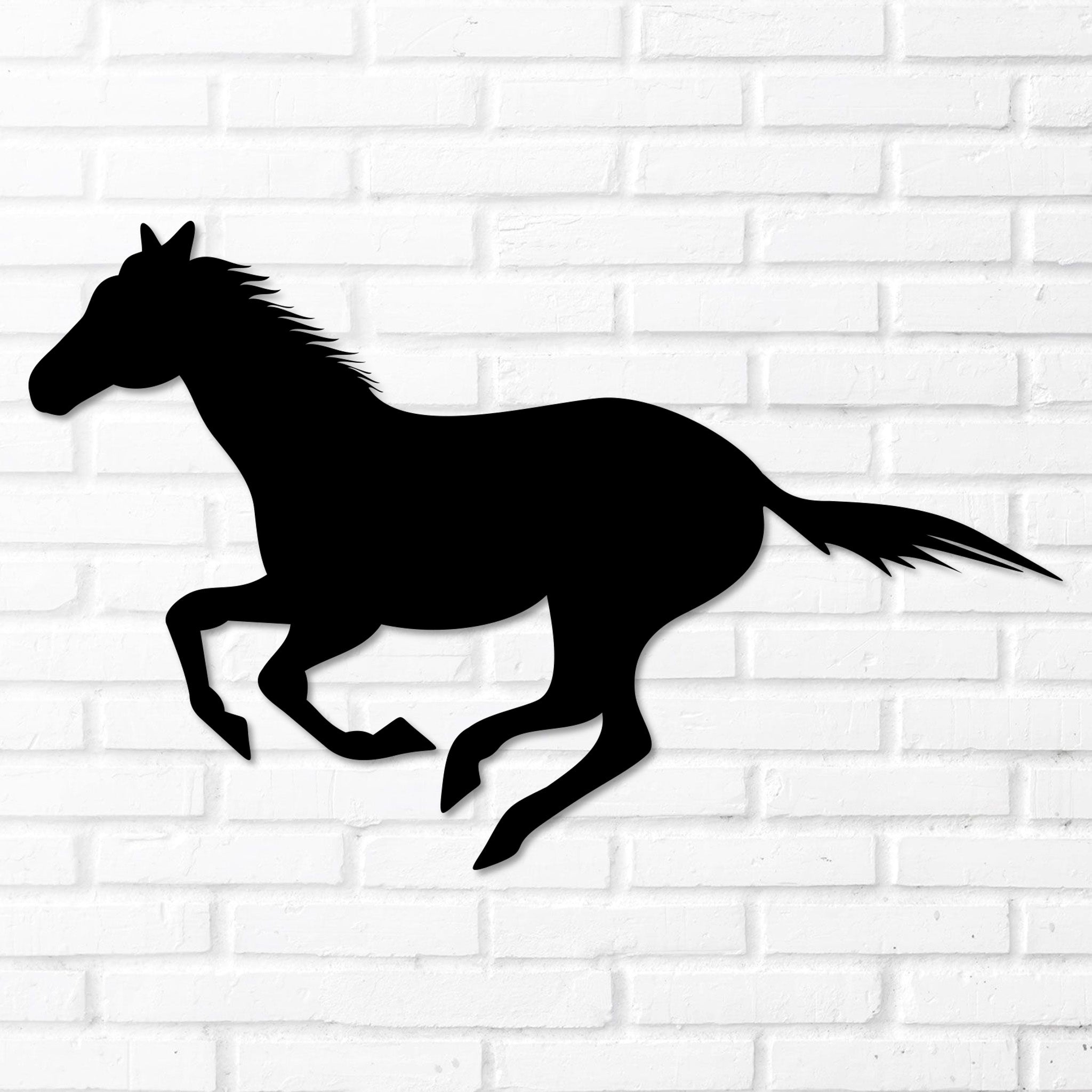 Running Horse Metal Wall Art