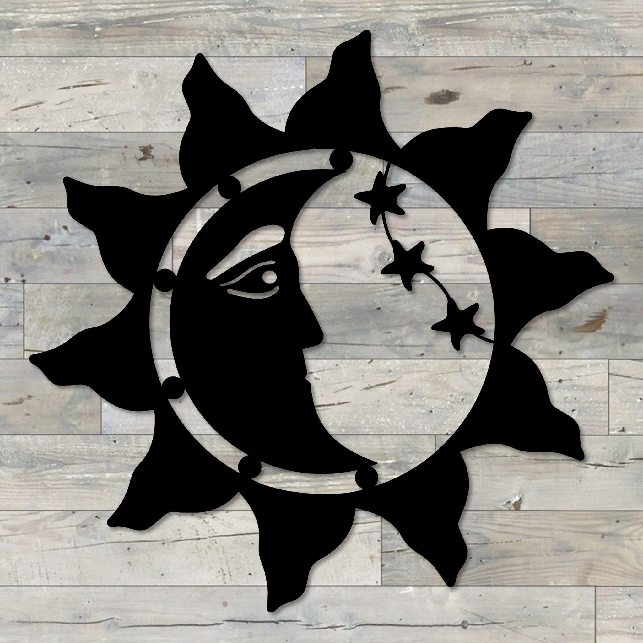 Moon In Sun Metal Wall Decor