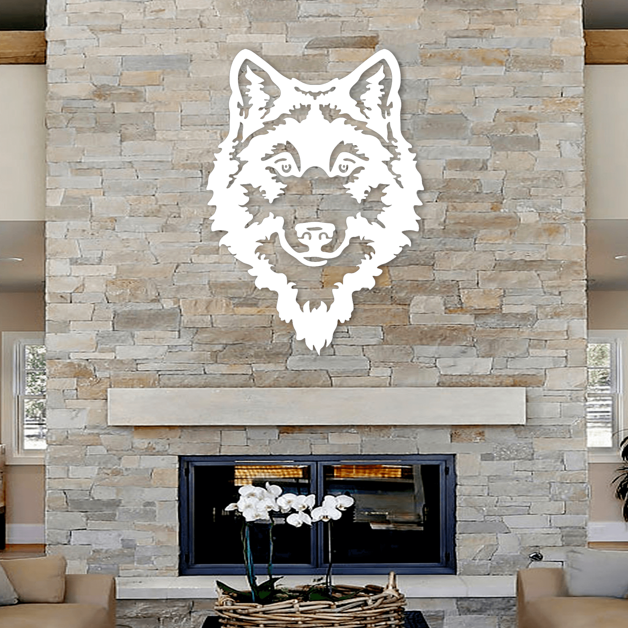 Wolf Metal Wall Decor