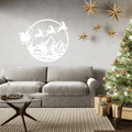 Christmas Santa Sleigh Metal Wall Decor
