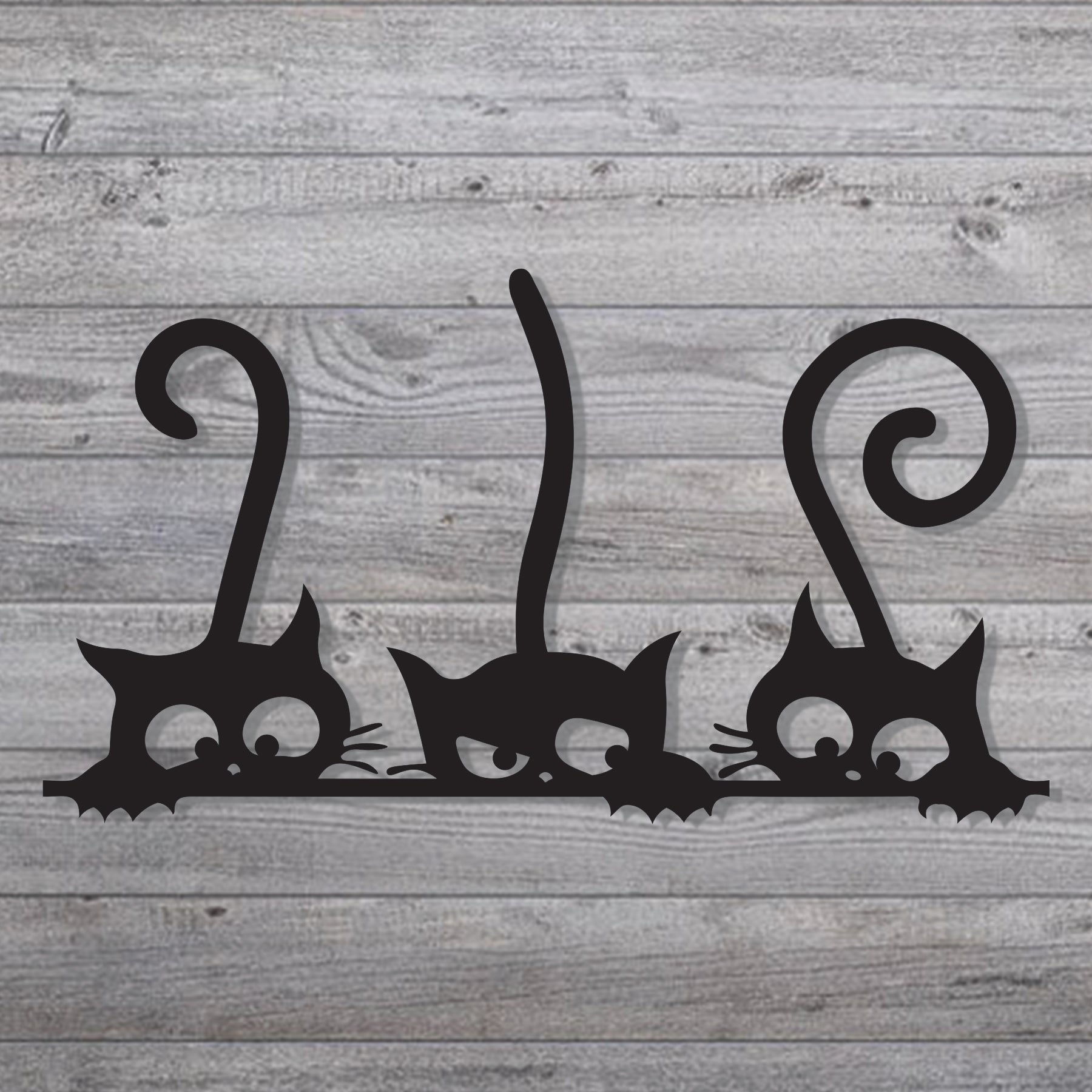 3 Cats Metal Wall Art