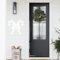 Candy Canes and Bow Metal Wall Decor