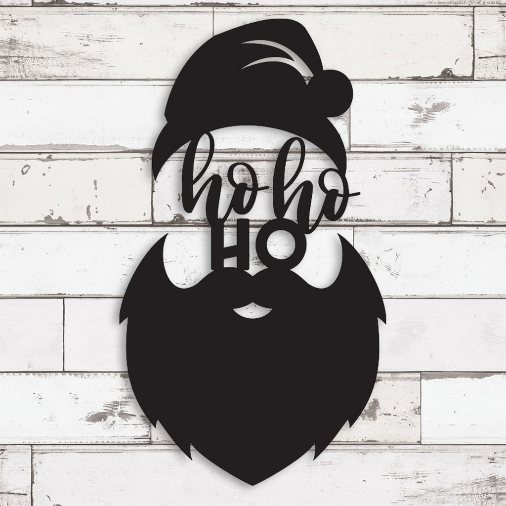 Ho Ho Ho Santa Beard Metal Wall Decor