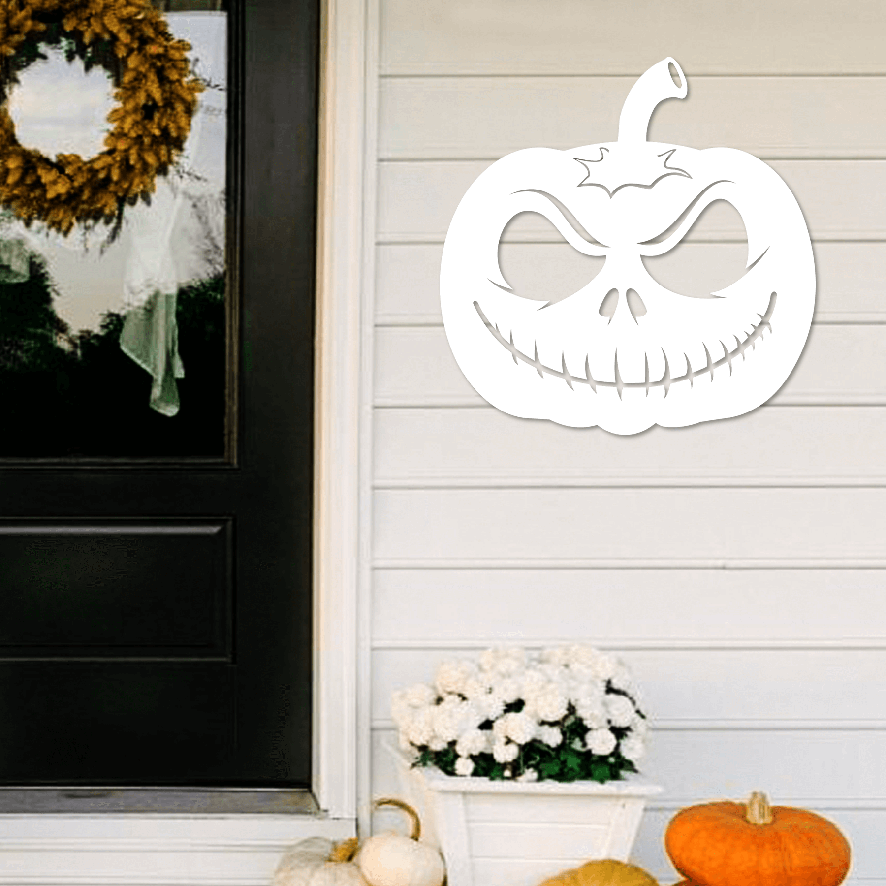 Halloween Pumpkin Metal Wall Decor