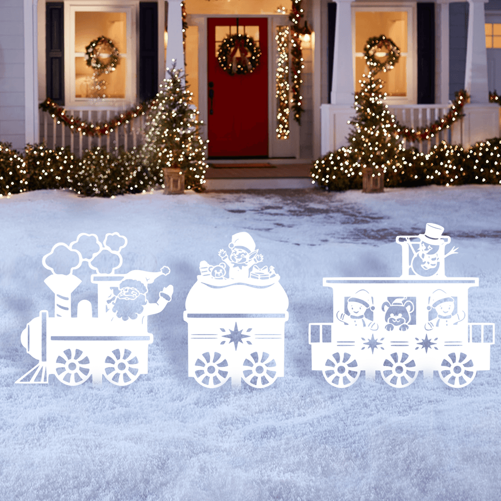 Christmas Train Set Lawn Decor