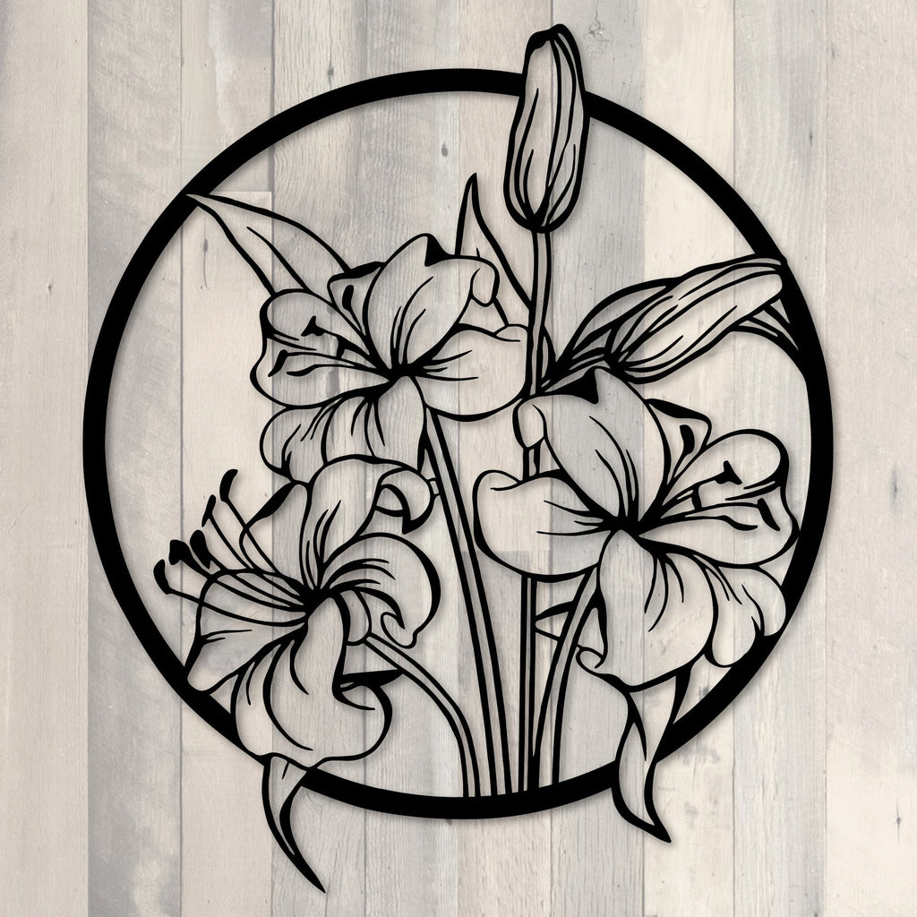 Daylilies Metal Wall Art