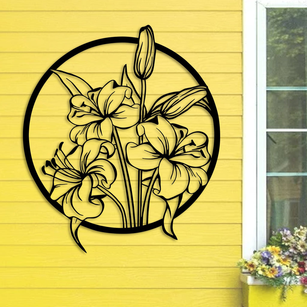 Daylilies Metal Wall Art