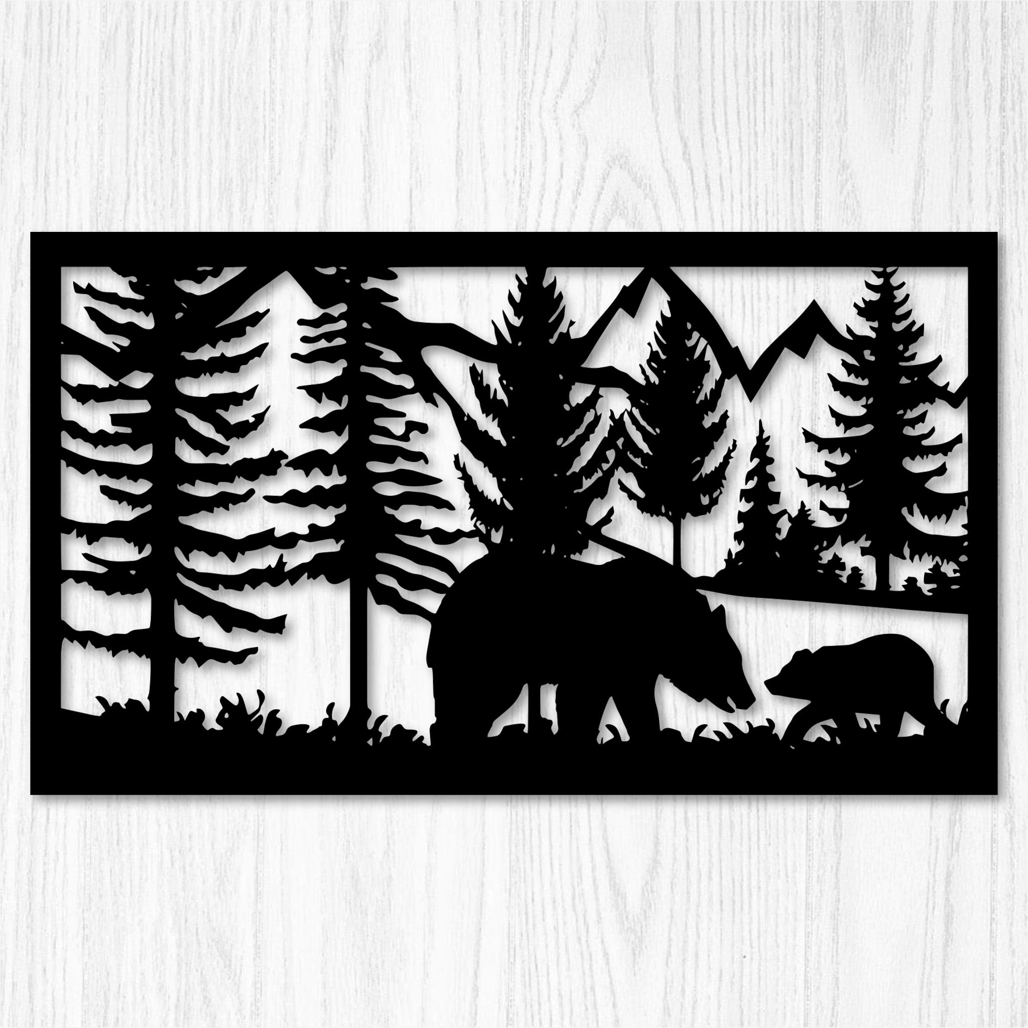 Bears & Woods Metal Wall Art
