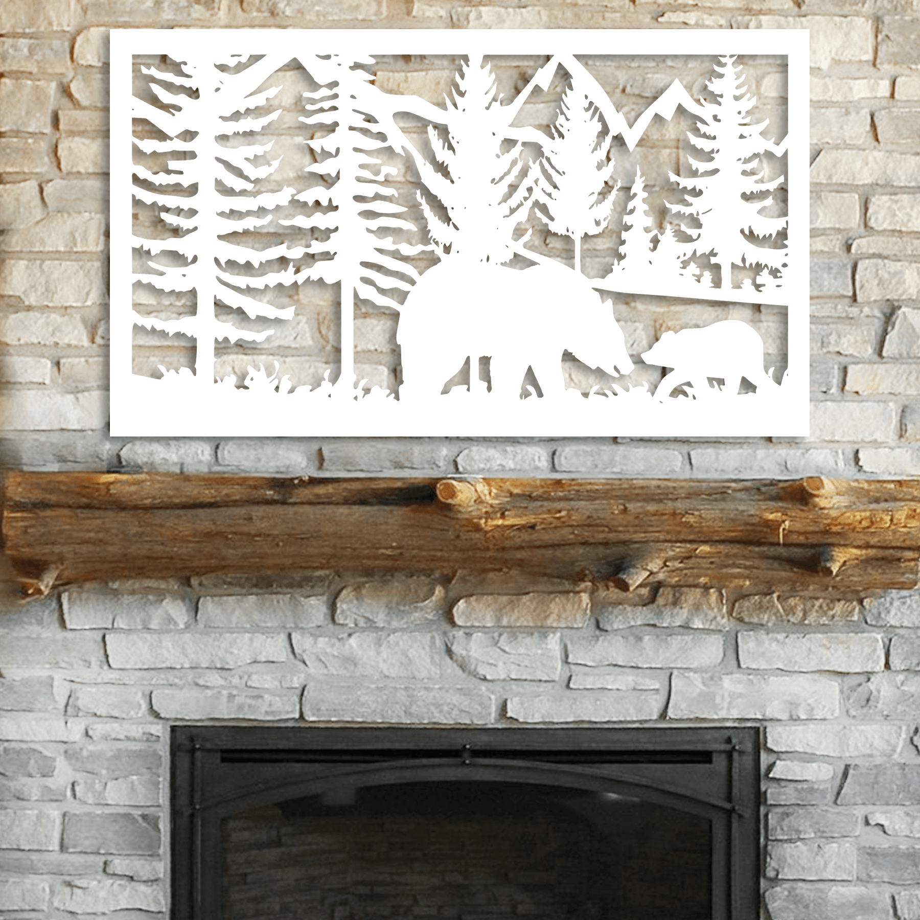 Bears & Woods Metal Wall Art