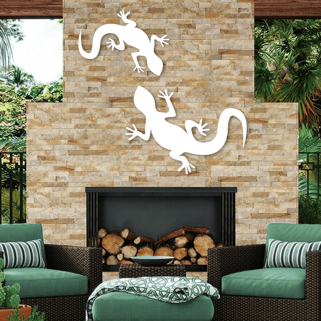 Geckos Metal Wall Decor