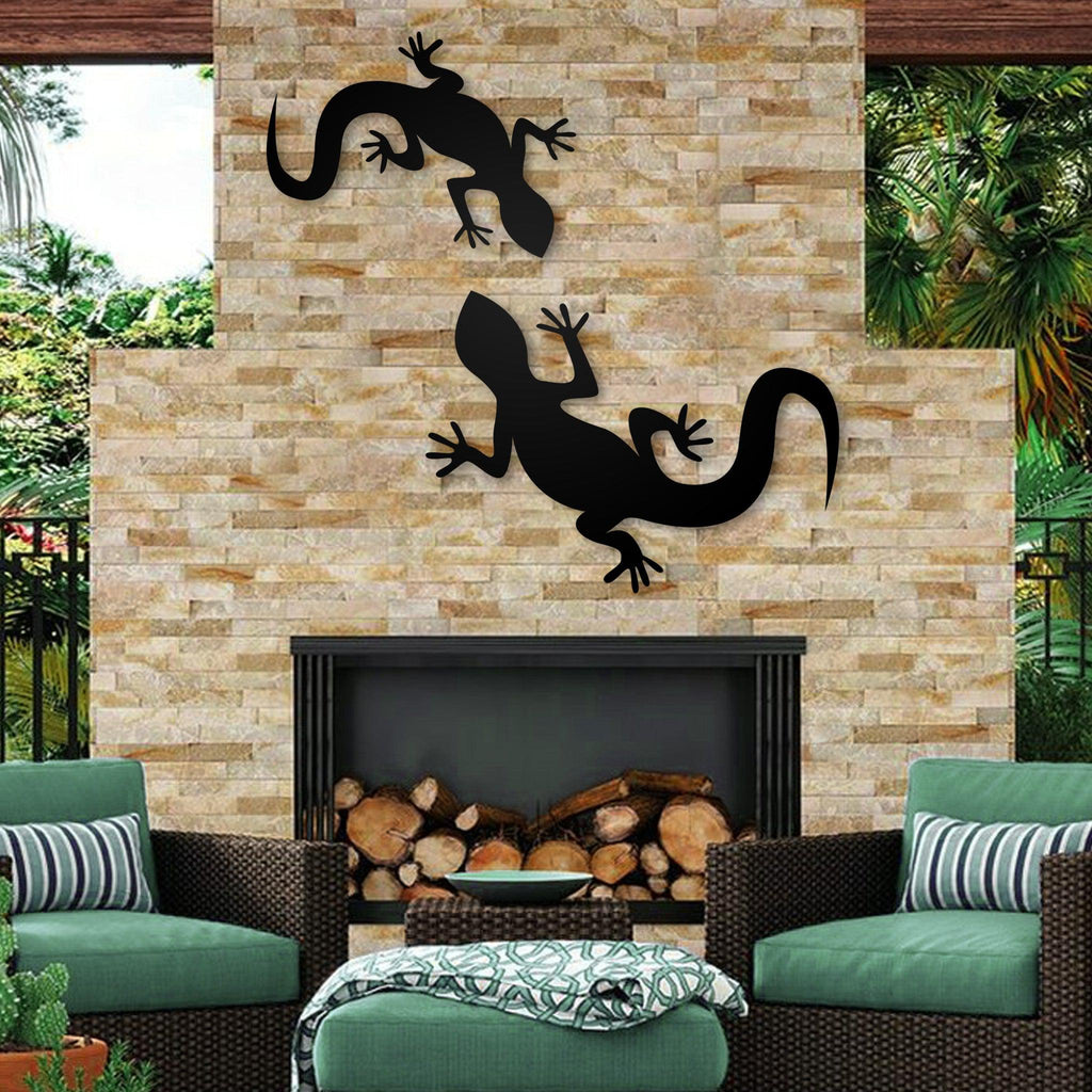 Geckos Metal Wall Decor