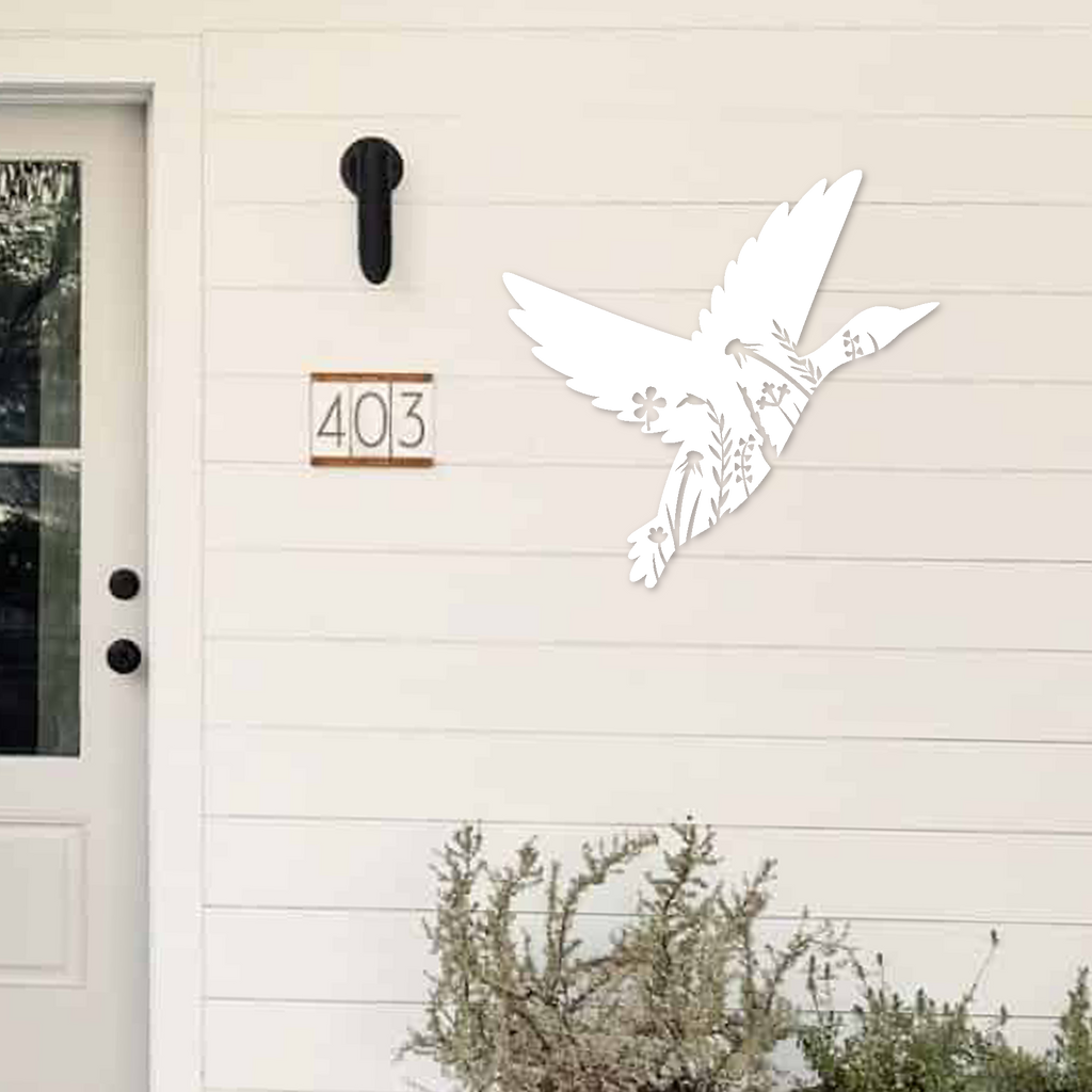 Flying Floral Duck