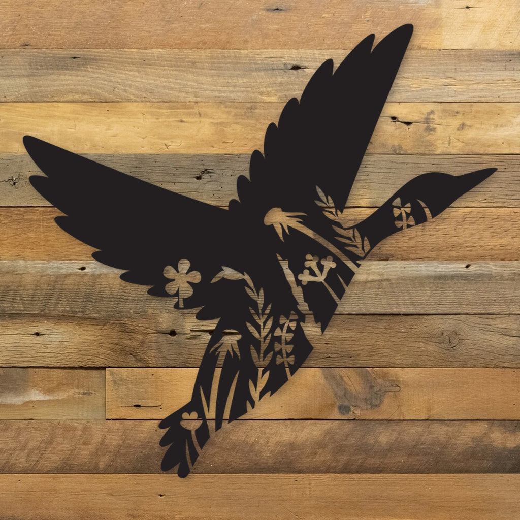 Flying Floral Duck