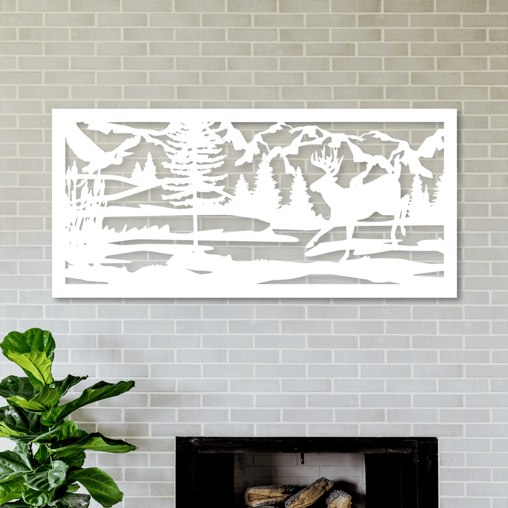 Deer & Meadow Decorative Panel