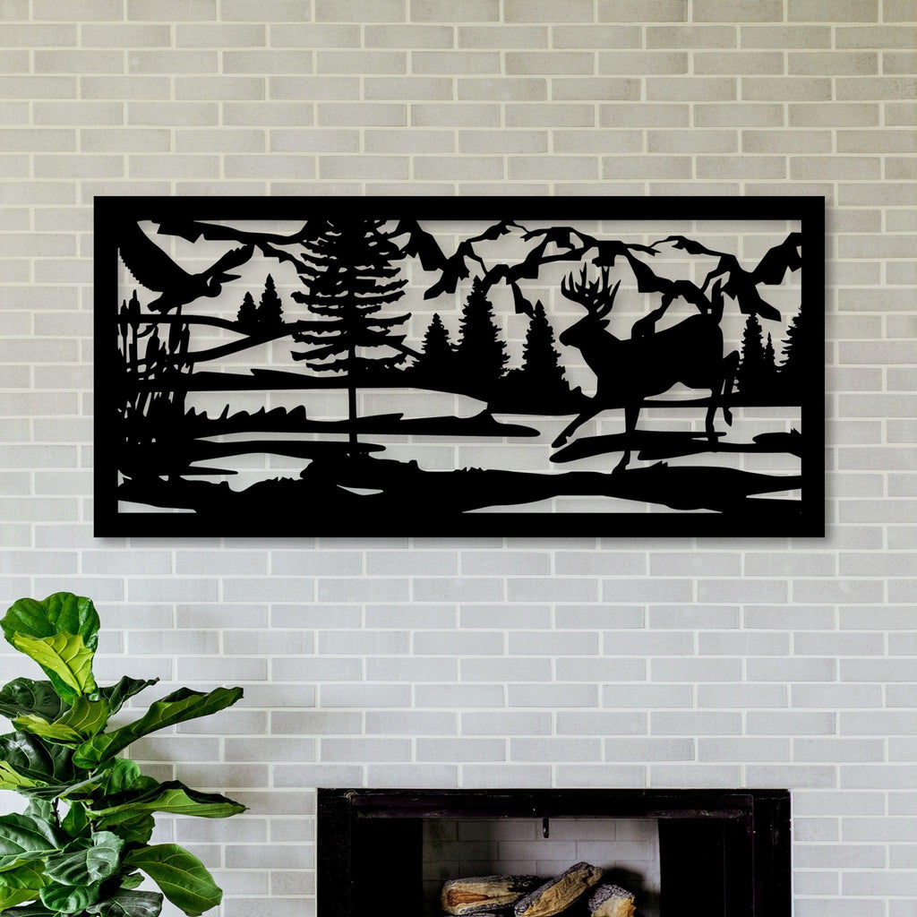 Deer & Meadow Decorative Panel