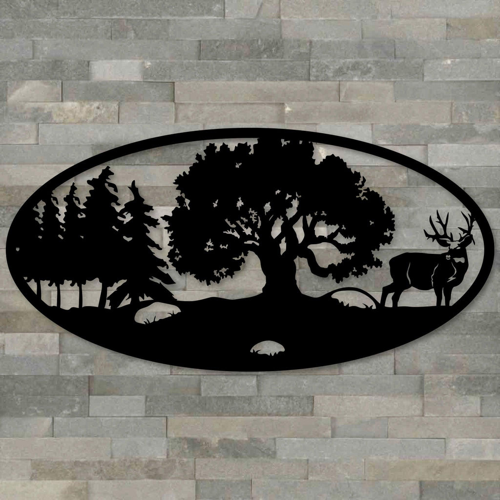 Elk & Deer Outdoors Metal Wall Art