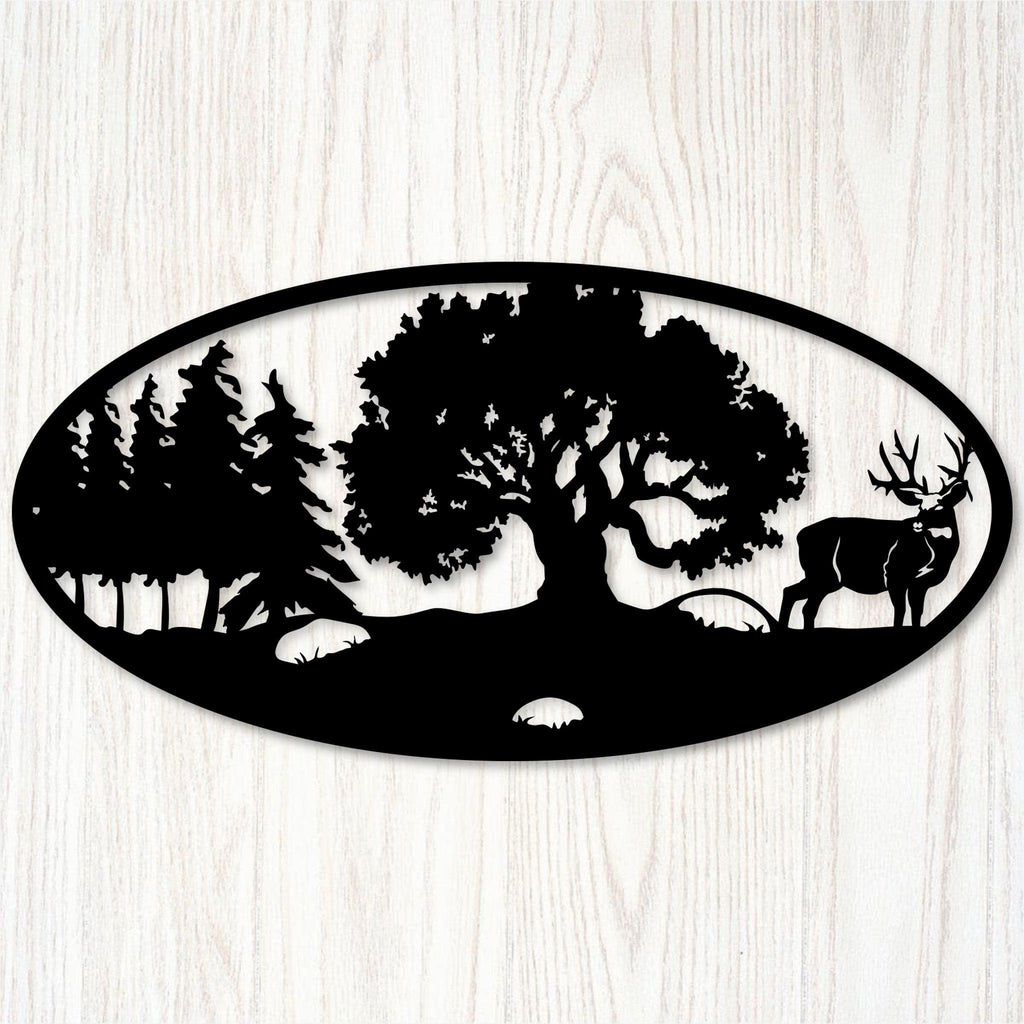 Elk & Deer Outdoors Metal Wall Art