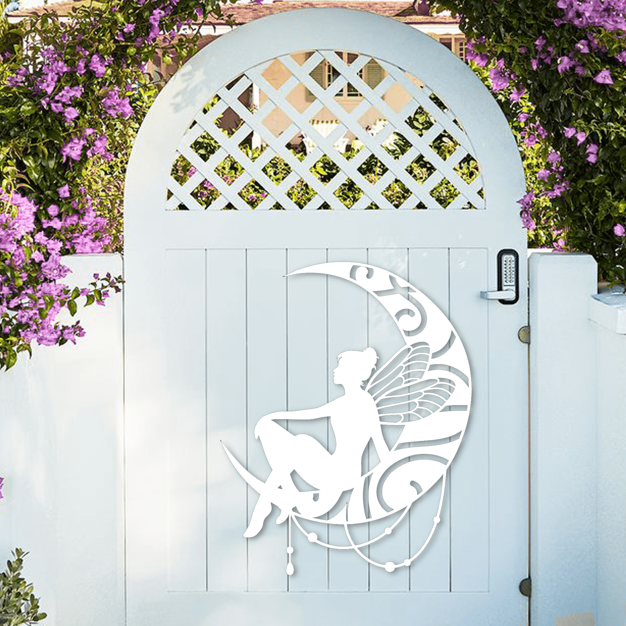 Fairy and Moon Metal Wall Decor