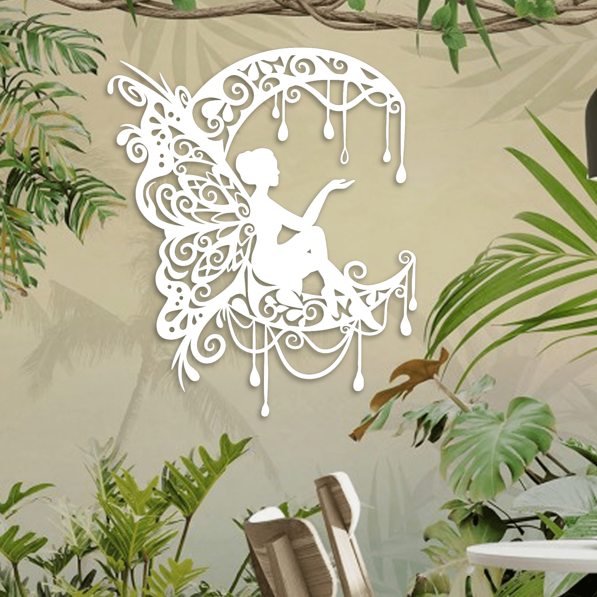 Moon and Fairy Wall Art