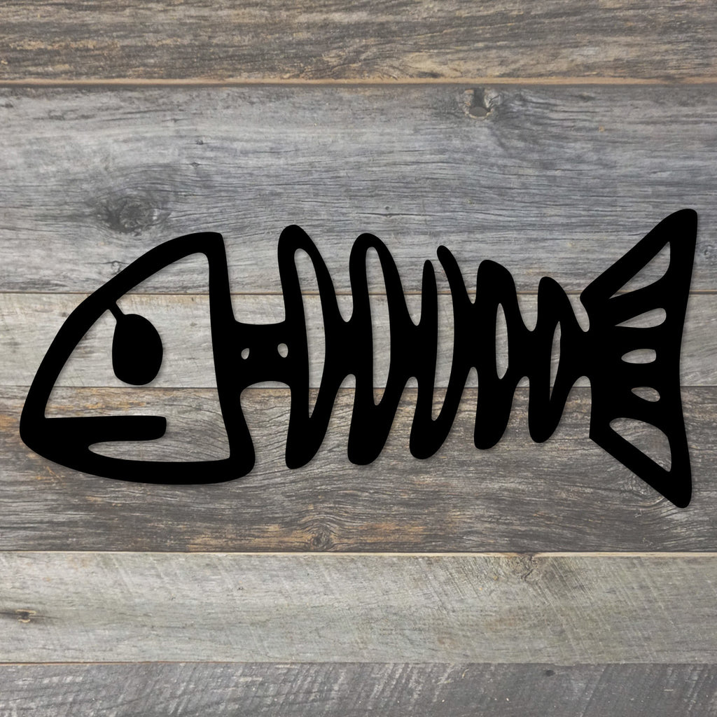 Metal Fishbones Wall Art