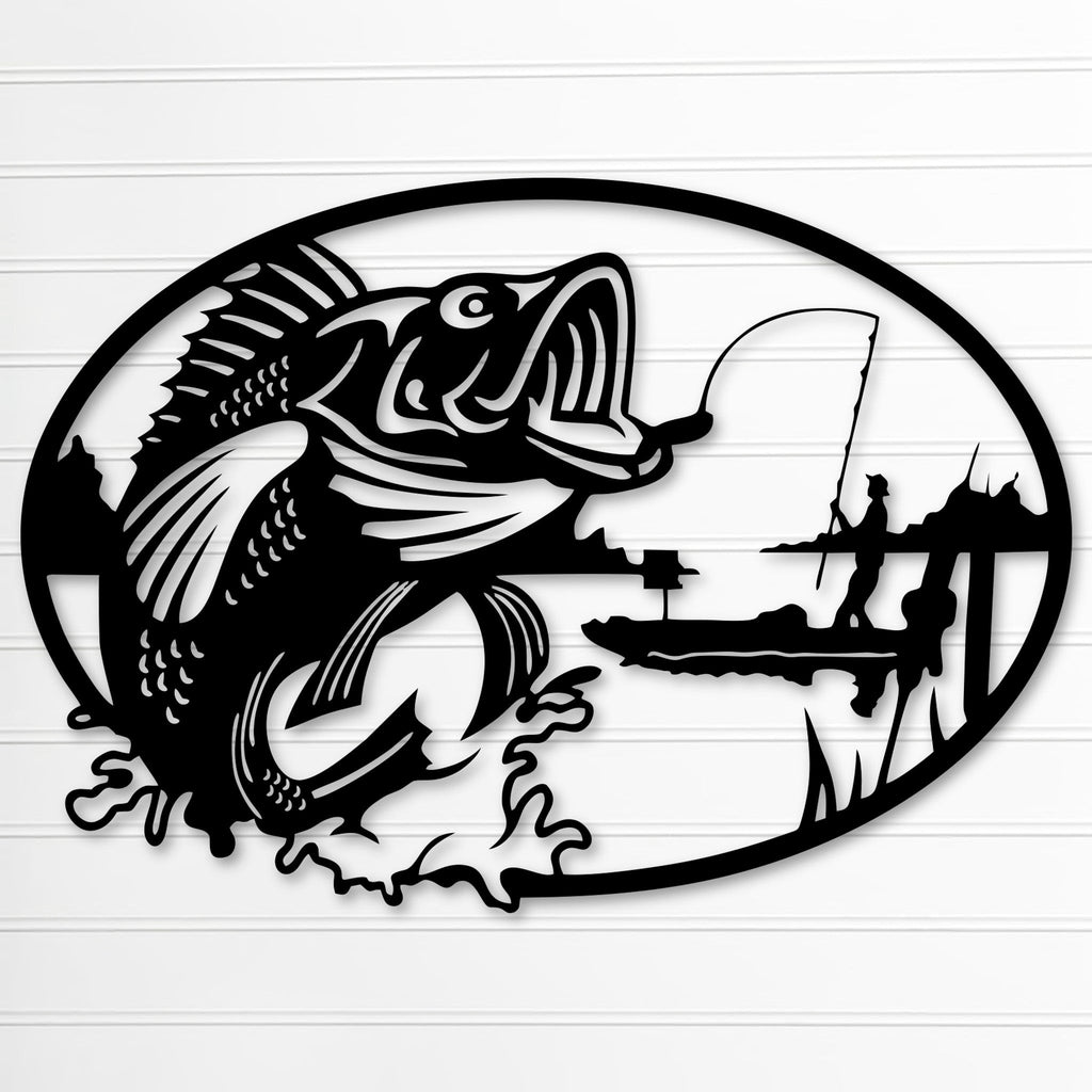 Metal Fishing Wall Art