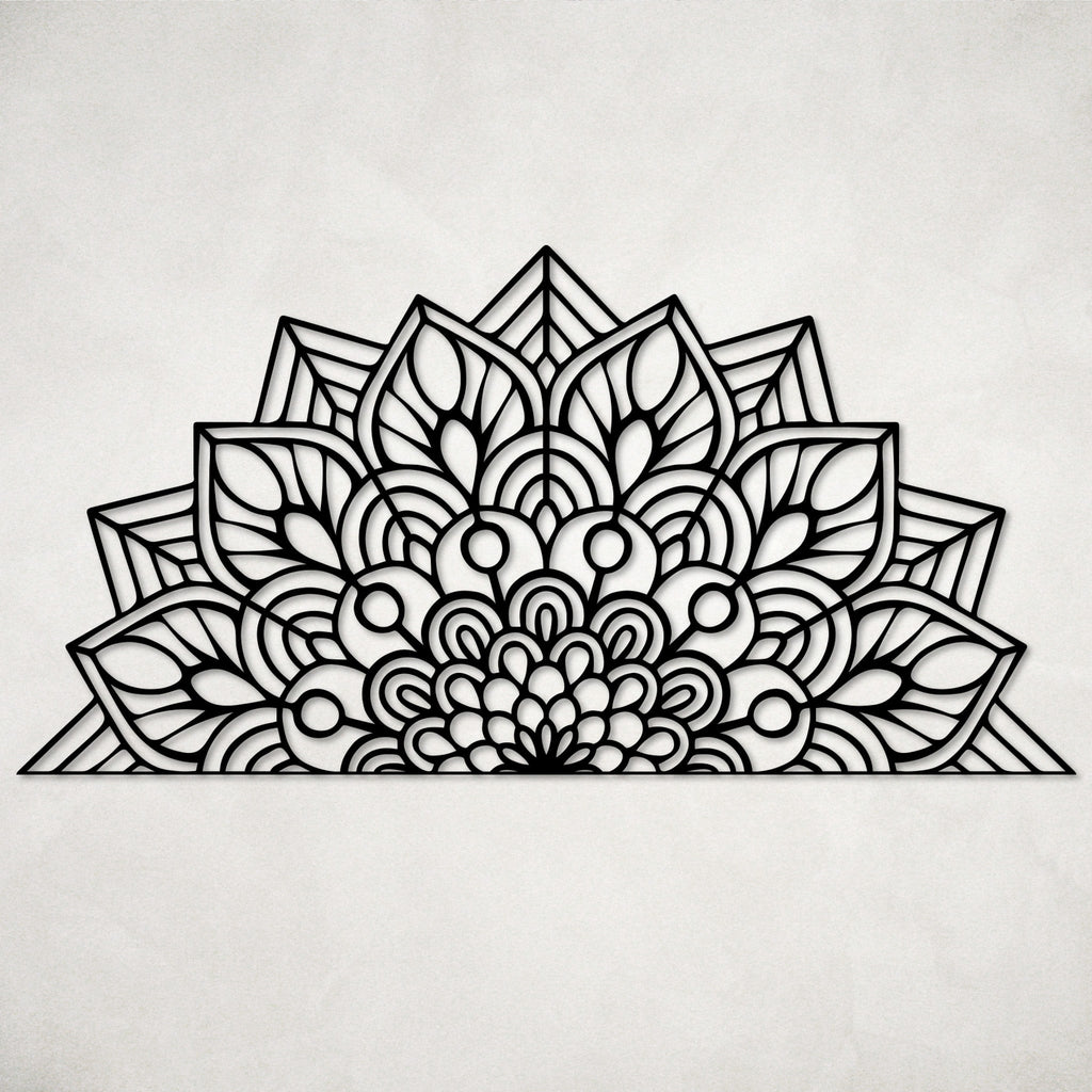 Mandala Half Metal Wall Art