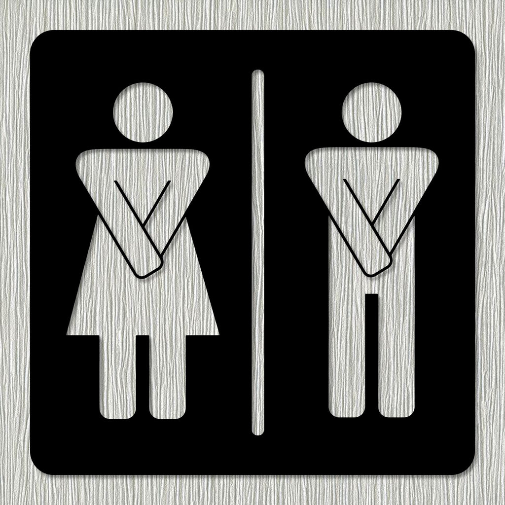 Metal Restroom Men/Women Wall Art